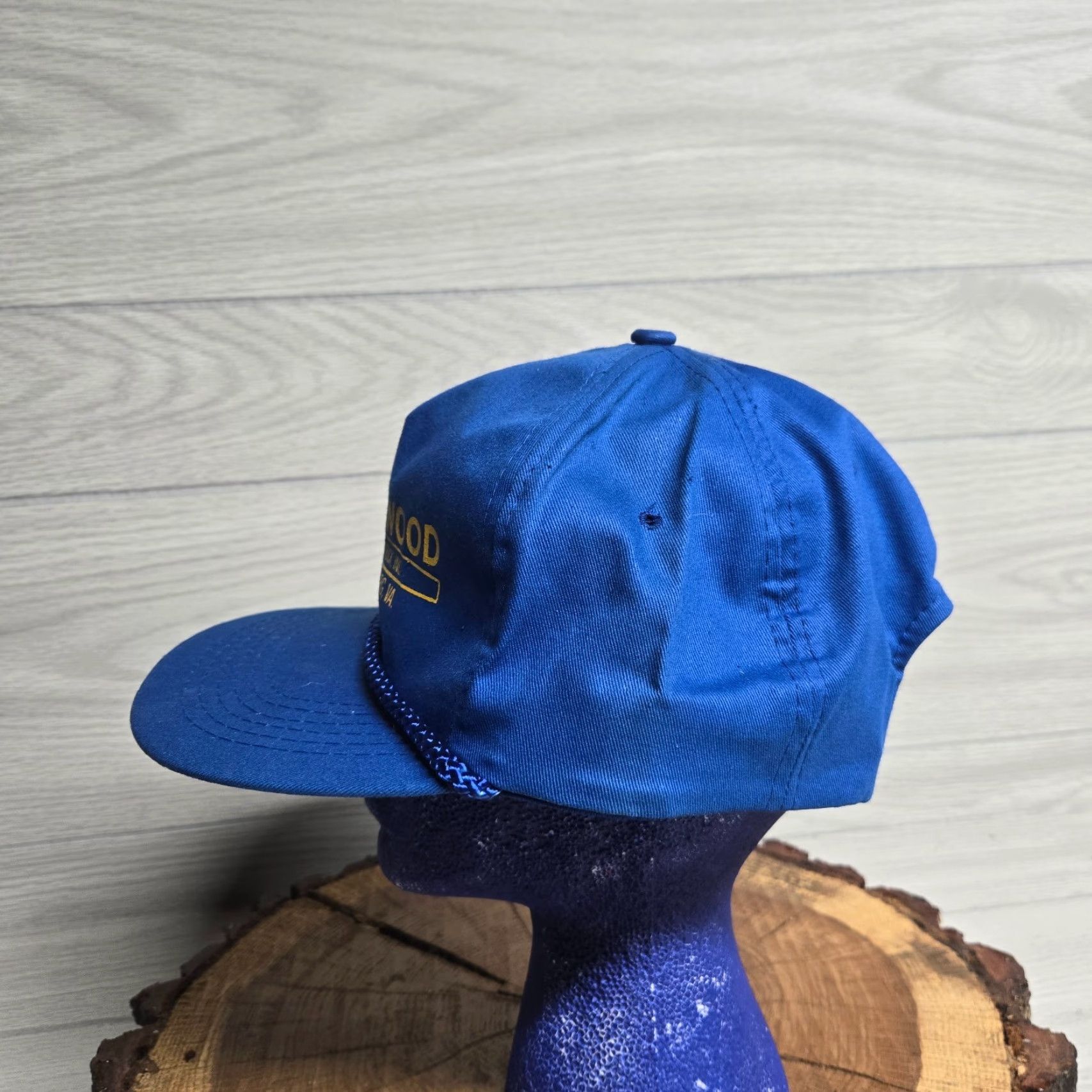 Honda VINTAGE Honda Solid Blue Baseball Cap Hat Snapback One Size Cars Dealership Mens Size ONE SIZE - 5 Thumbnail
