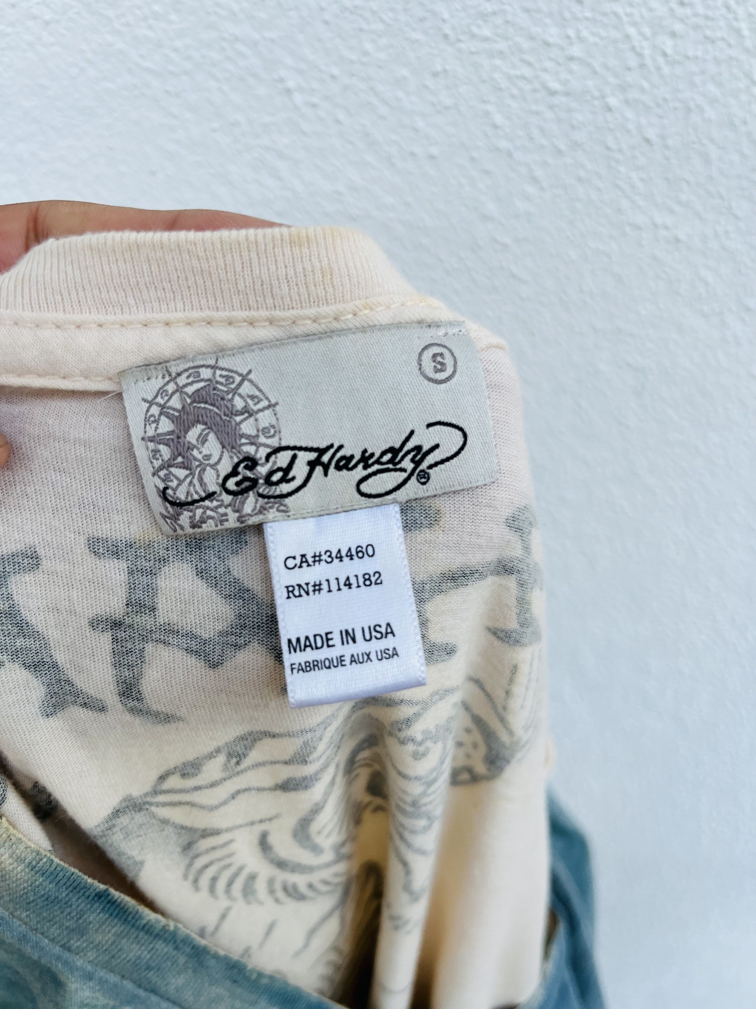 Ed Hardy × Japanese Brand Vintage Ed Hardy Champ Angry Tiger Long Sleeve Size S / US 4 / IT 40 - 10 Thumbnail