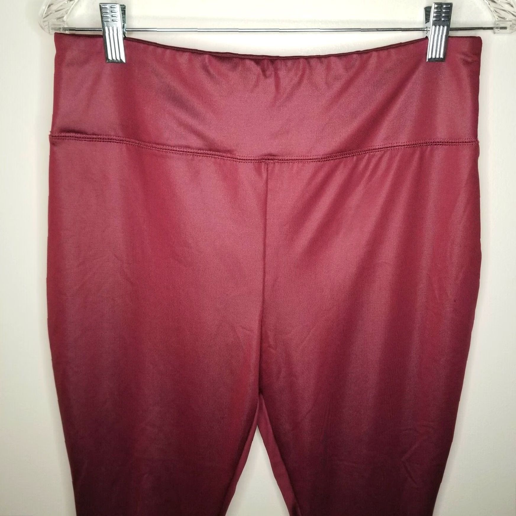Vintage Wild Fable Metallic Red Leggings Womens Large Size 36" / US 14 / IT 50 - 2 Thumbnail