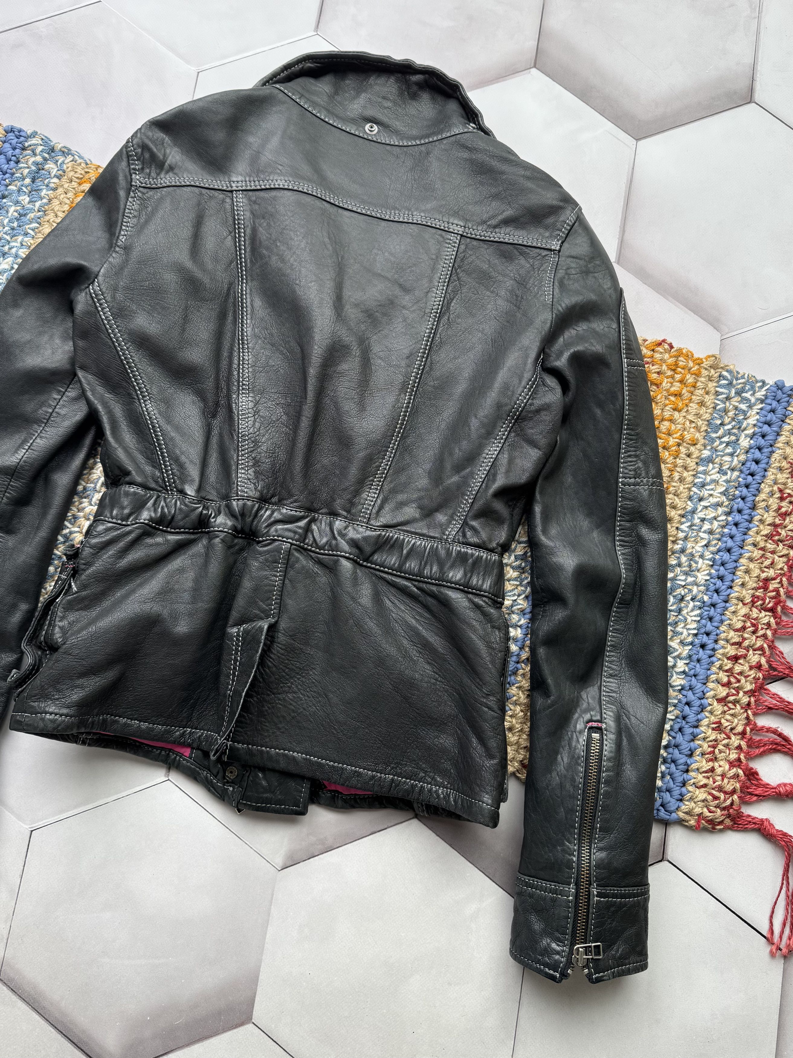 Vintage Vintage Cropped Leather Jacket Size XS / US 0-2 / IT 36-38 - 16 Thumbnail