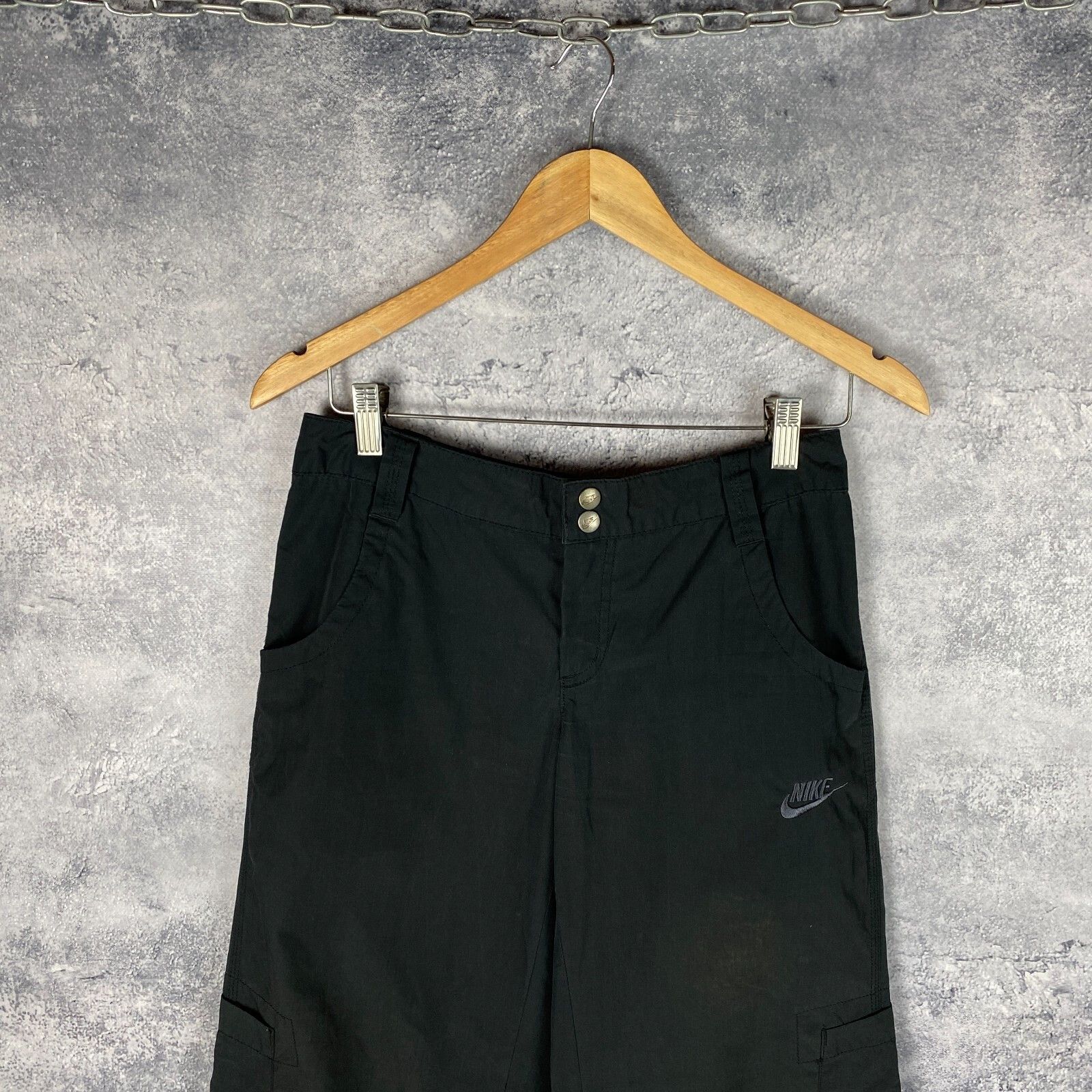 Nike Nike Vintage Sweatpants Cargo Women's Size 8 Black ` Size 30" / US 8 / IT 44 - 2 Thumbnail