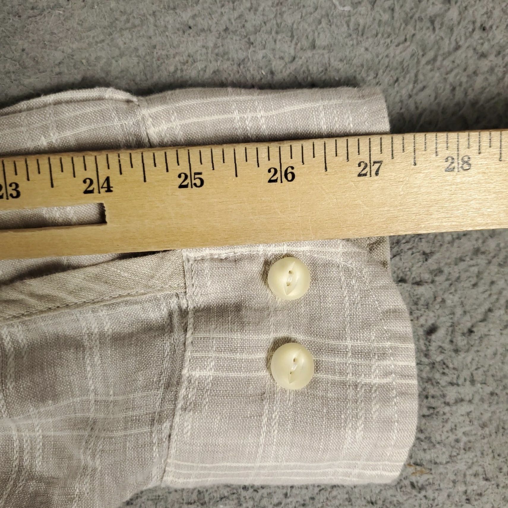 Tommy Bahama Tommy Bahama Shirt Mens Large Beige Check Linen Button Up Long Sleeve - Button-Up, Casual, Formal, Workwear, Beach, Vintage? No Size US L / EU 52-54 / 3 - 6 Thumbnail