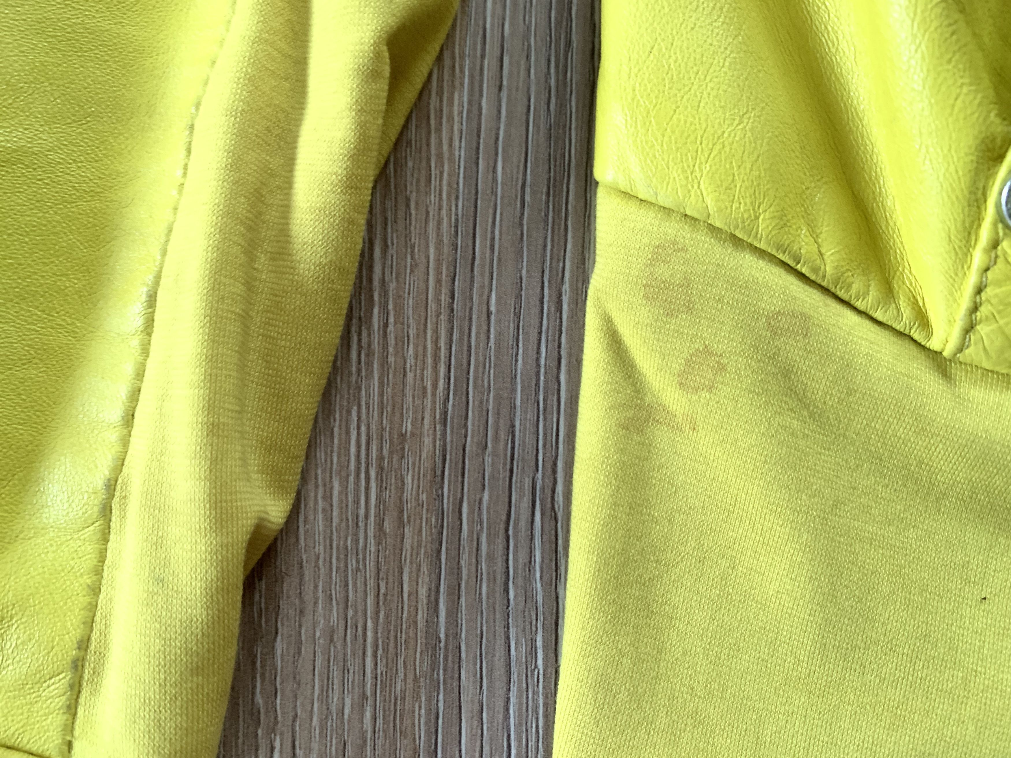 Patrizia Pepe Womens Patrizia Pepe Yellow Leather Jacket Size S / US 4 / IT 40 - 14 Thumbnail