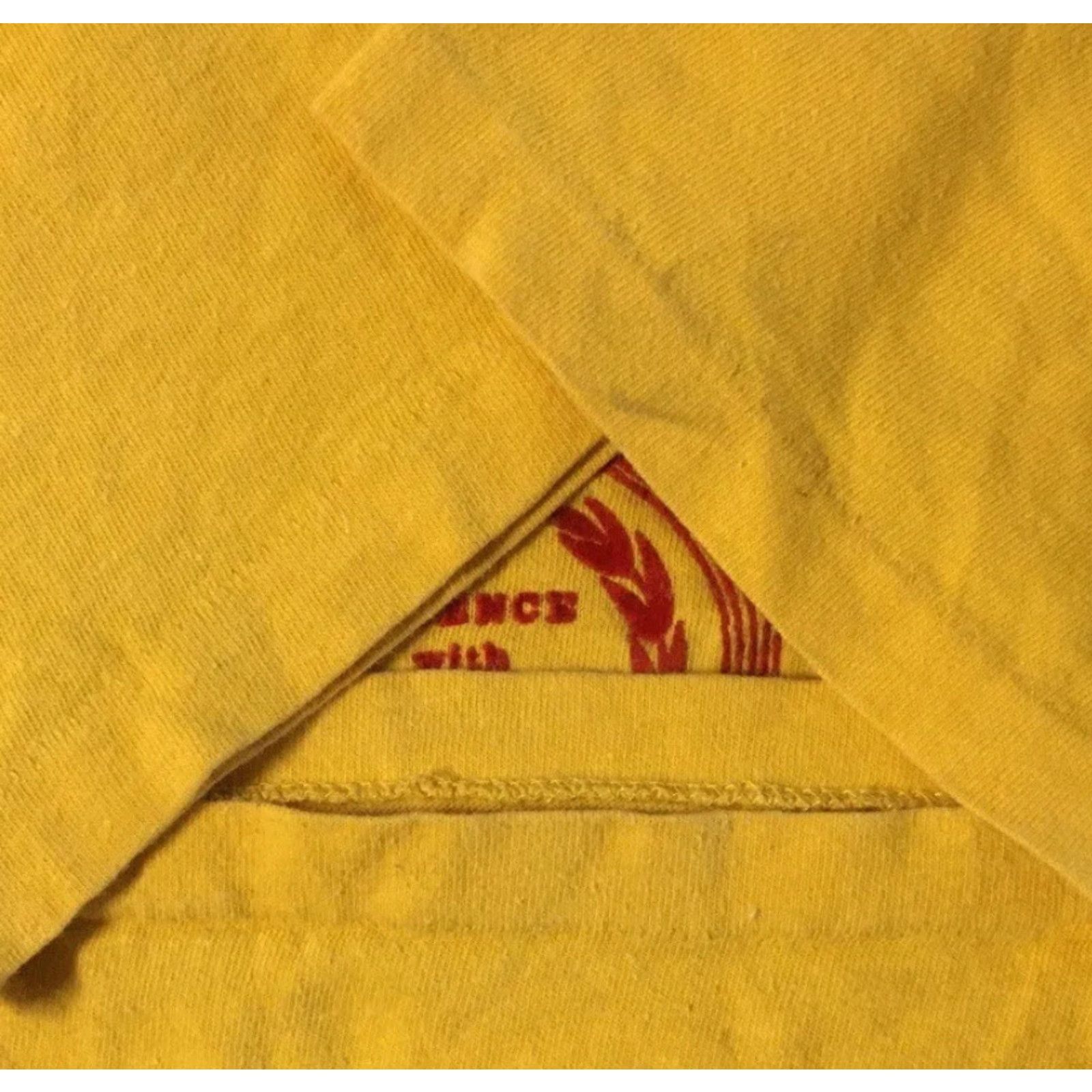 Vintage VINTAGE Iowa State Thrashed Faded Flock Shirt S Men Yellow 80s 90s College Sports Rock Music USA USA College Thrashed Track & Field PE Shirt Men Size US S / EU 44-46 / 1 - 3 Thumbnail