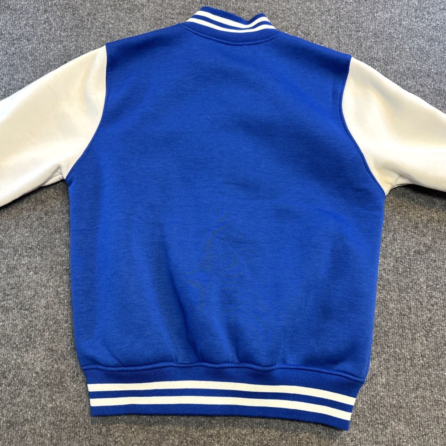 Vintage Vision Sports Letterman Jacket Blank Blue White Adult Medium Snap Button Mens Varsity Jacket Sports Size US M / EU 48-50 / 2 - 4 Thumbnail