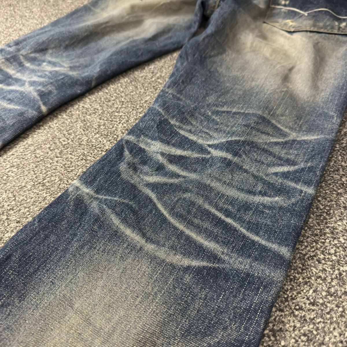 Tornado Mart Flared 🔥🇯🇵 Vintage 90s Diggity Distressed Whisker Jeans Denim Size US 32 / EU 48 - 14 Thumbnail