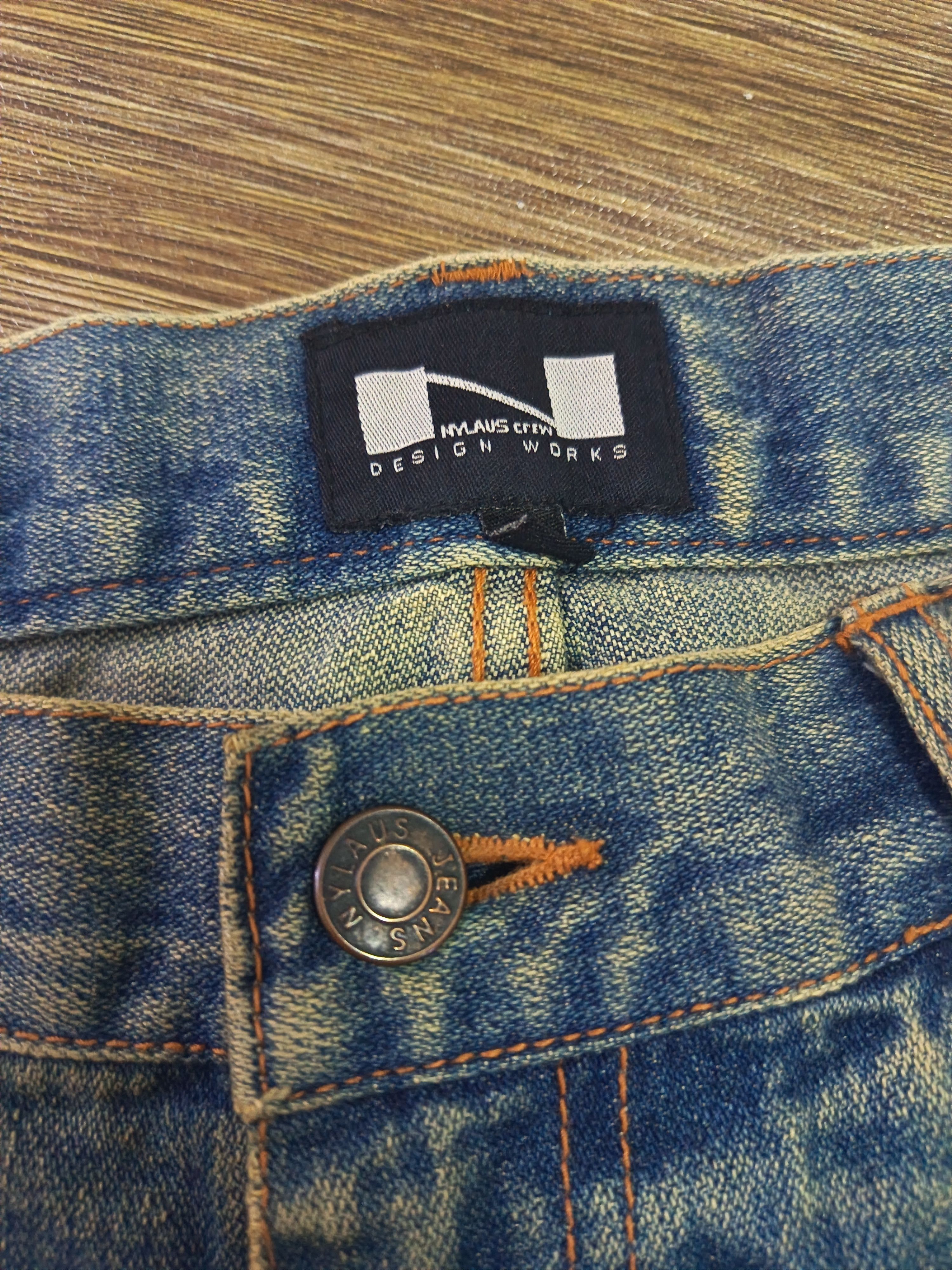 Japanese Brand Distressed Nylaus rusty grunge patchwork Size US 33 - 3 Thumbnail