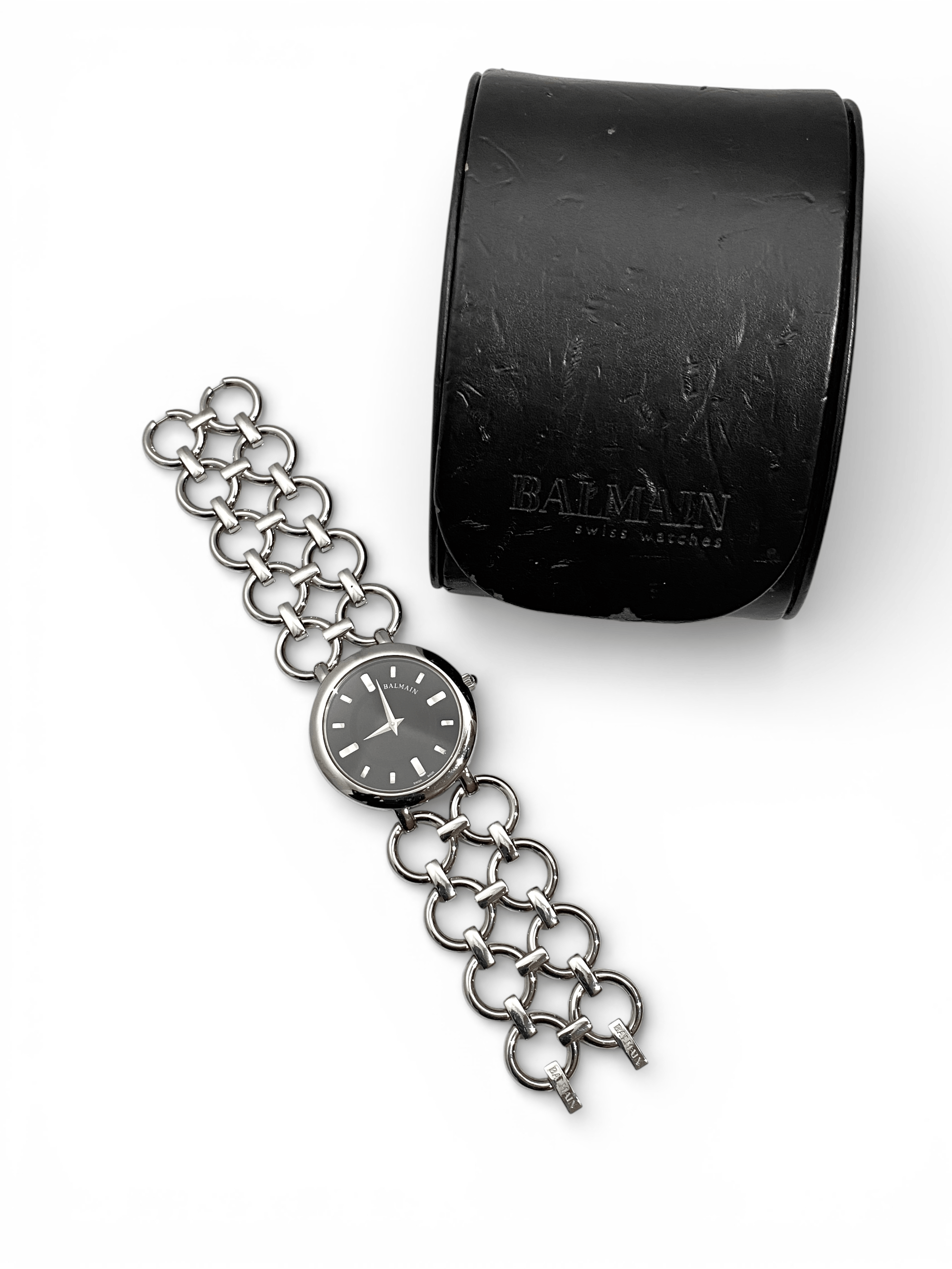 Balmain Balmain Logo Round Chain Strap Quartz Wrist Watch Y2K Size ONE SIZE - 9 Thumbnail