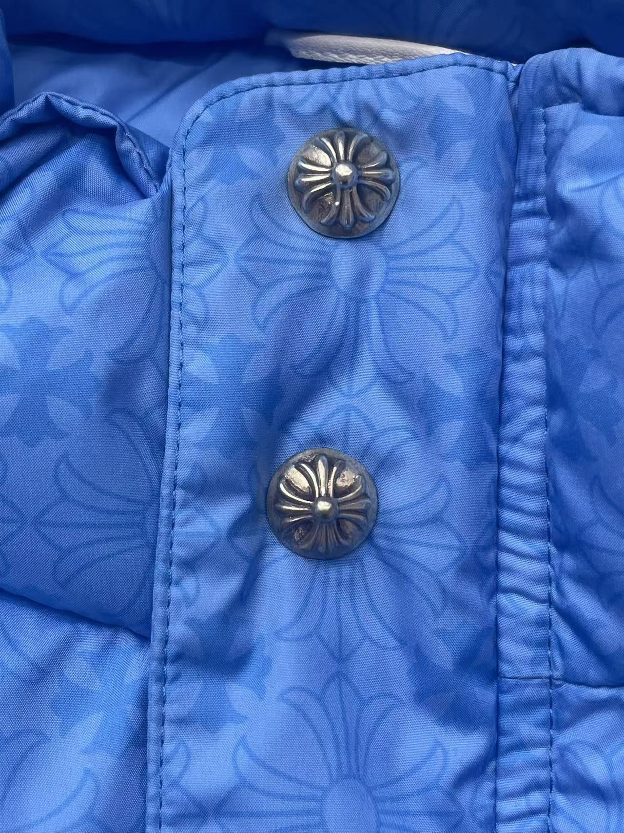 Chrome Hearts Chrome Hearts Unisex Tonal Plus Blue Puffer Down Vest Size L / US 10 / IT 46 - 4 Thumbnail