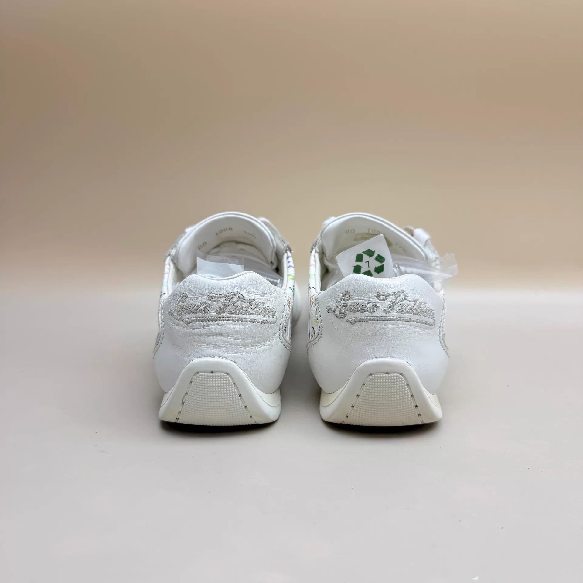 Louis Vuitton LV White Tricolor Monogram Sneaker EU 37.5 95 New Size US 7 / IT 37 - 3 Thumbnail