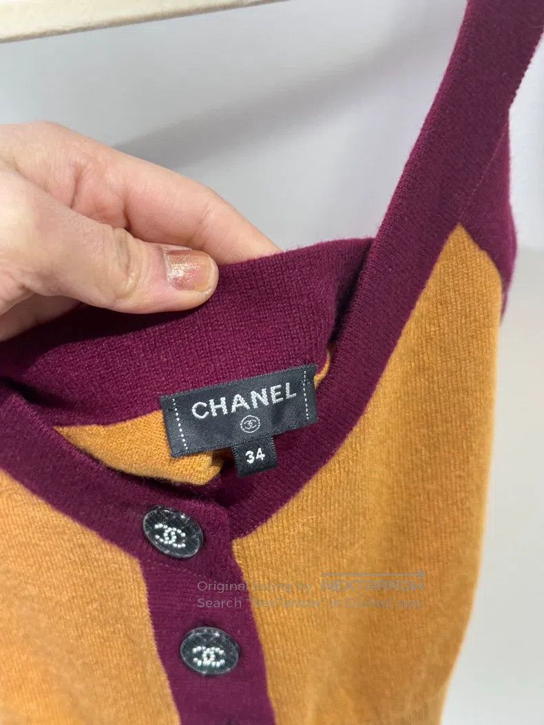 Chanel Chanel 21K wine red with bright yellow short knitted suspe Size XXS / US 00 / IT 34 - 5 Thumbnail