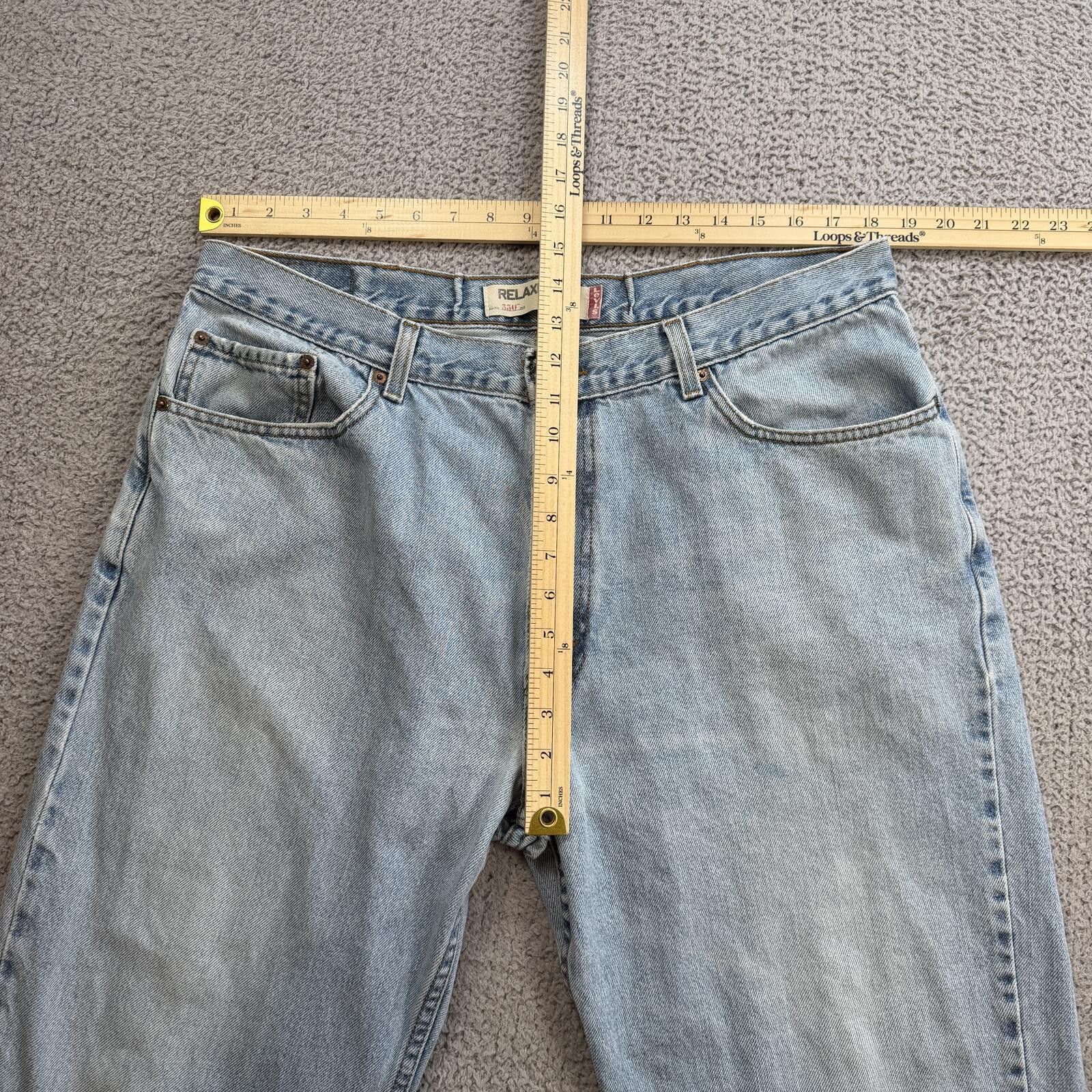 Levi's Levis 550 Baggy Denim Cropped Jeans 37x24 Light Wash Relaxed Size US 37 - 3 Thumbnail