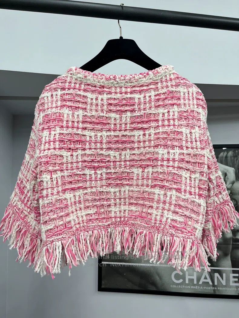 Chanel Chanel 24P pink tweed tassel long sleeves Size XXS / US 00 / IT 34 - 3 Thumbnail