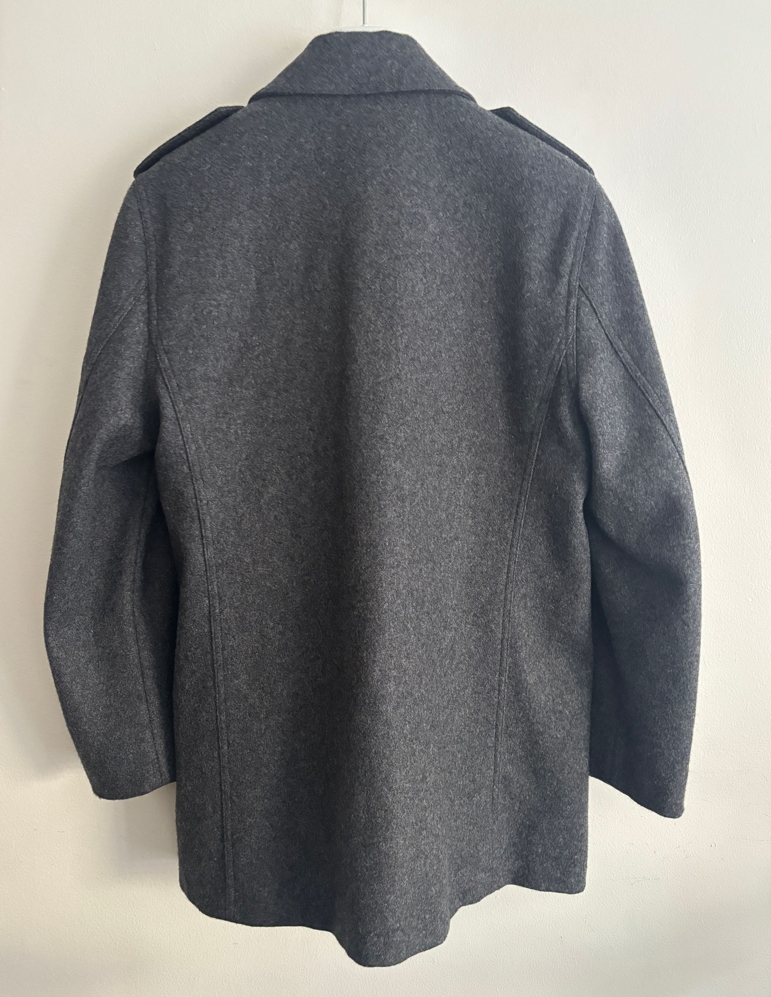 agnes b. Grey Wool Zip Pea Coat Rider's Jacket Small - Medium Size US M / EU 48-50 / 2 - 12 Thumbnail