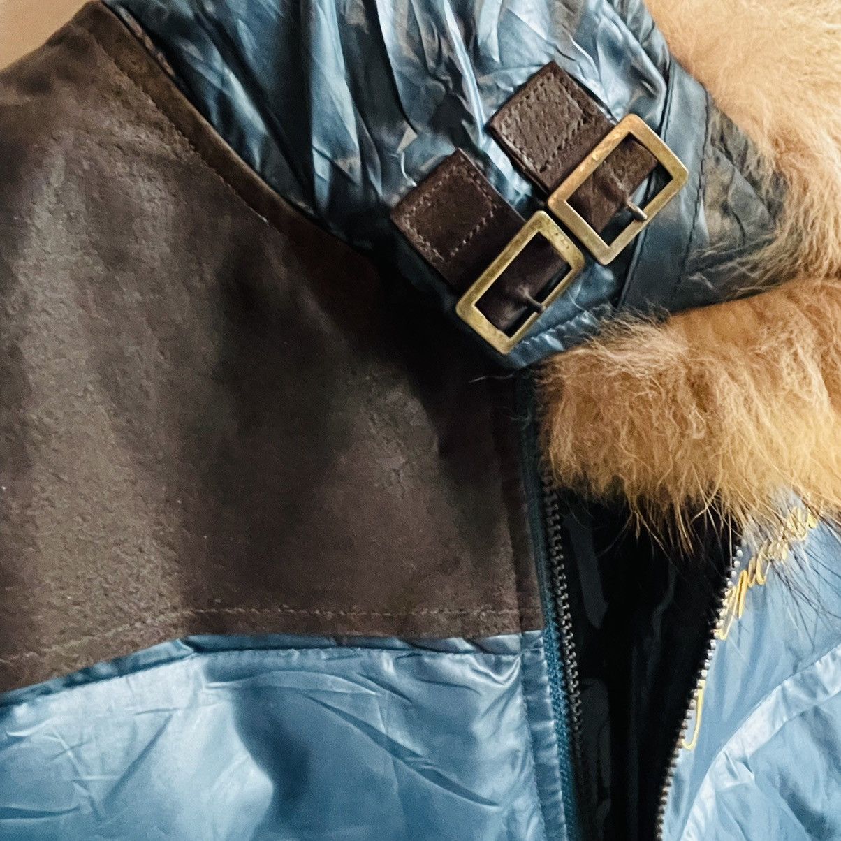Fur Collar Leather Top Puffy