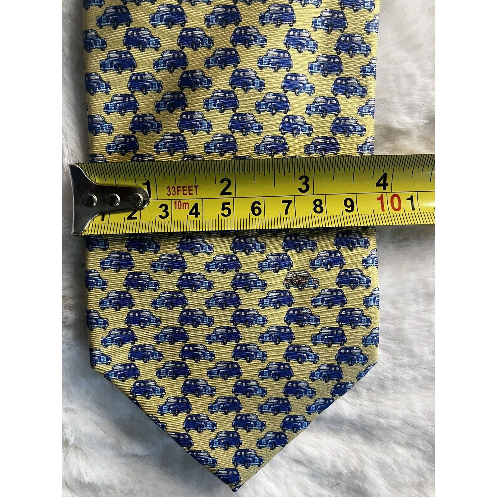 Burberry RARE Vintage Burberry London tie with blue cars 1 different Size ONE SIZE - 10 Thumbnail