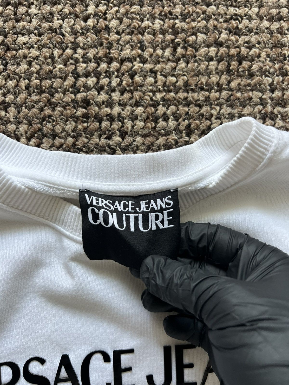 Versace Jeans Couture Versace Jeans Couture Big Logo Sweatshirt White Size US S / EU 44-46 / 1 - 8 Thumbnail
