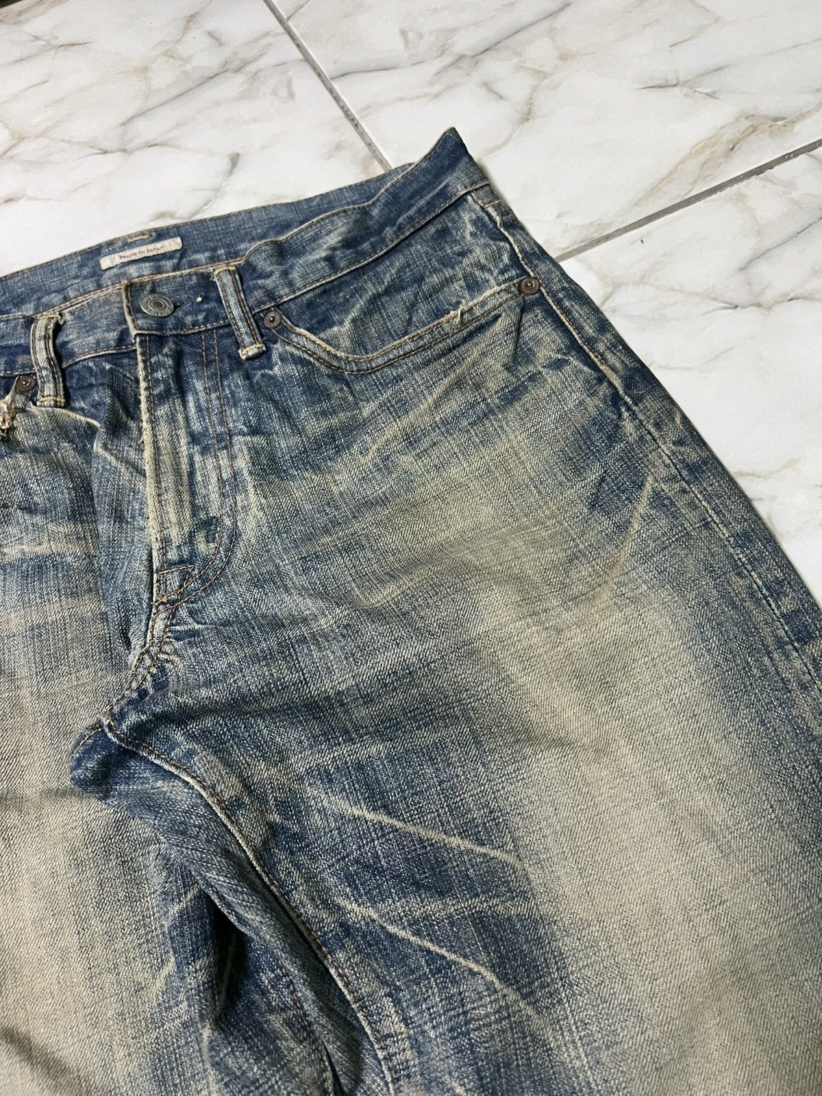 Eternal × If Six Was Nine × Le Grande Bleu (L.G.B.) 💥Vintage 90’s💥Eternal Mud Wash Distress Jeans Size US 30 / EU 46 - 7 Thumbnail