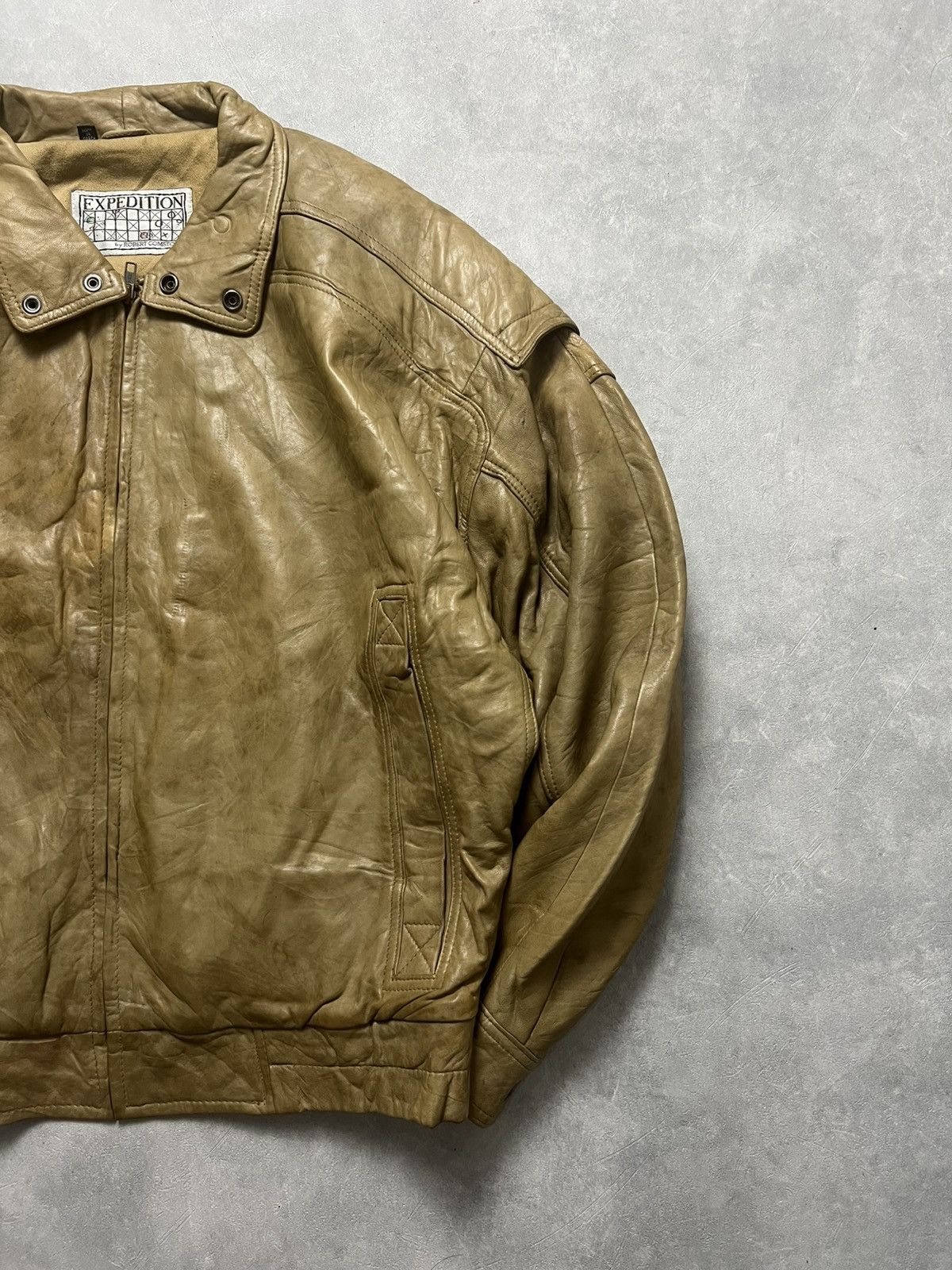 Genuine Leather Expedition by Robert Comstock Bomber Leather Jacket Size US L / EU 52-54 / 3 - 2 Thumbnail