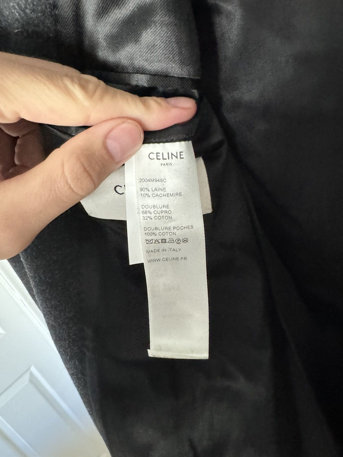 Celine × Hedi Slimane Cashmere Chesterfield Coat Size US M / EU 48-50 / 2 - 3 Thumbnail