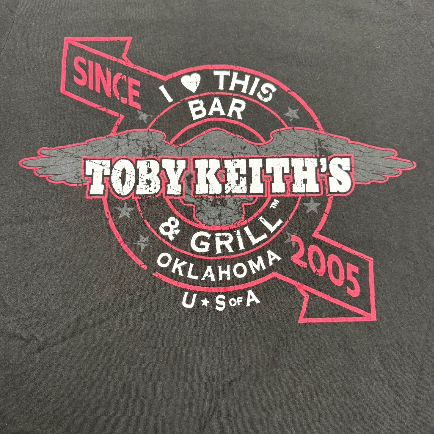 Vintage Toby Keith T-Shirt Men's Small Black I Love This Bar & Grill Graphic Tee Retro 2000s Mens Size US S / EU 44-46 / 1 - 3 Thumbnail