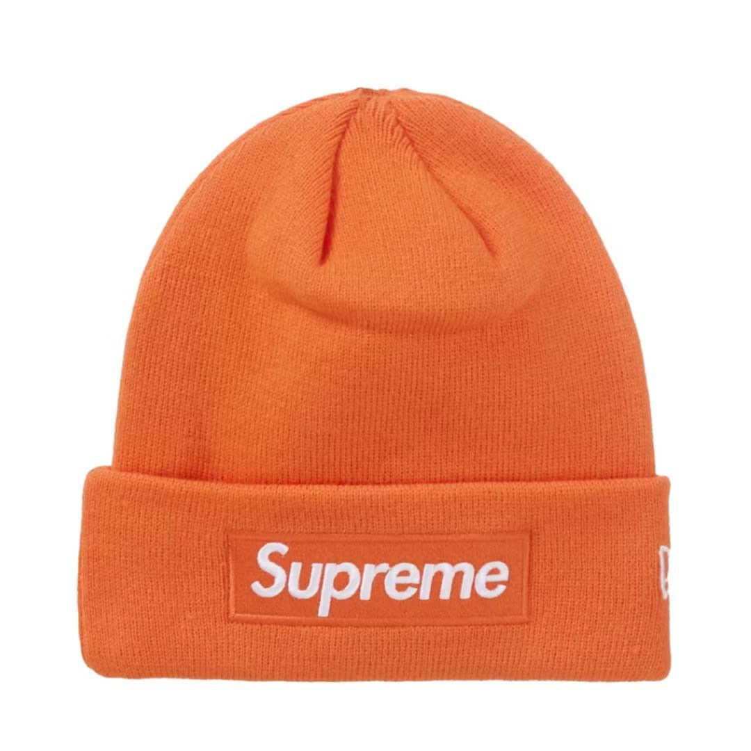 Supreme New Era Box Logo Beanie Dark Orange Size ONE SIZE - 1 Thumbnail
