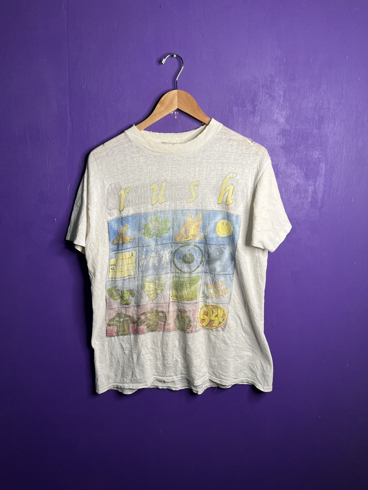 Band Tees × Vintage Vintage 1994 RUSH boxes logo tour t-shirt Size US L / EU 52-54 / 3 - 1 Thumbnail
