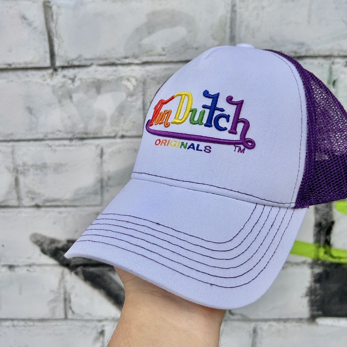 Von Dutch Vintage Von Dutch Rainbow Trucker Cap Hat Size ONE SIZE - 3 Thumbnail