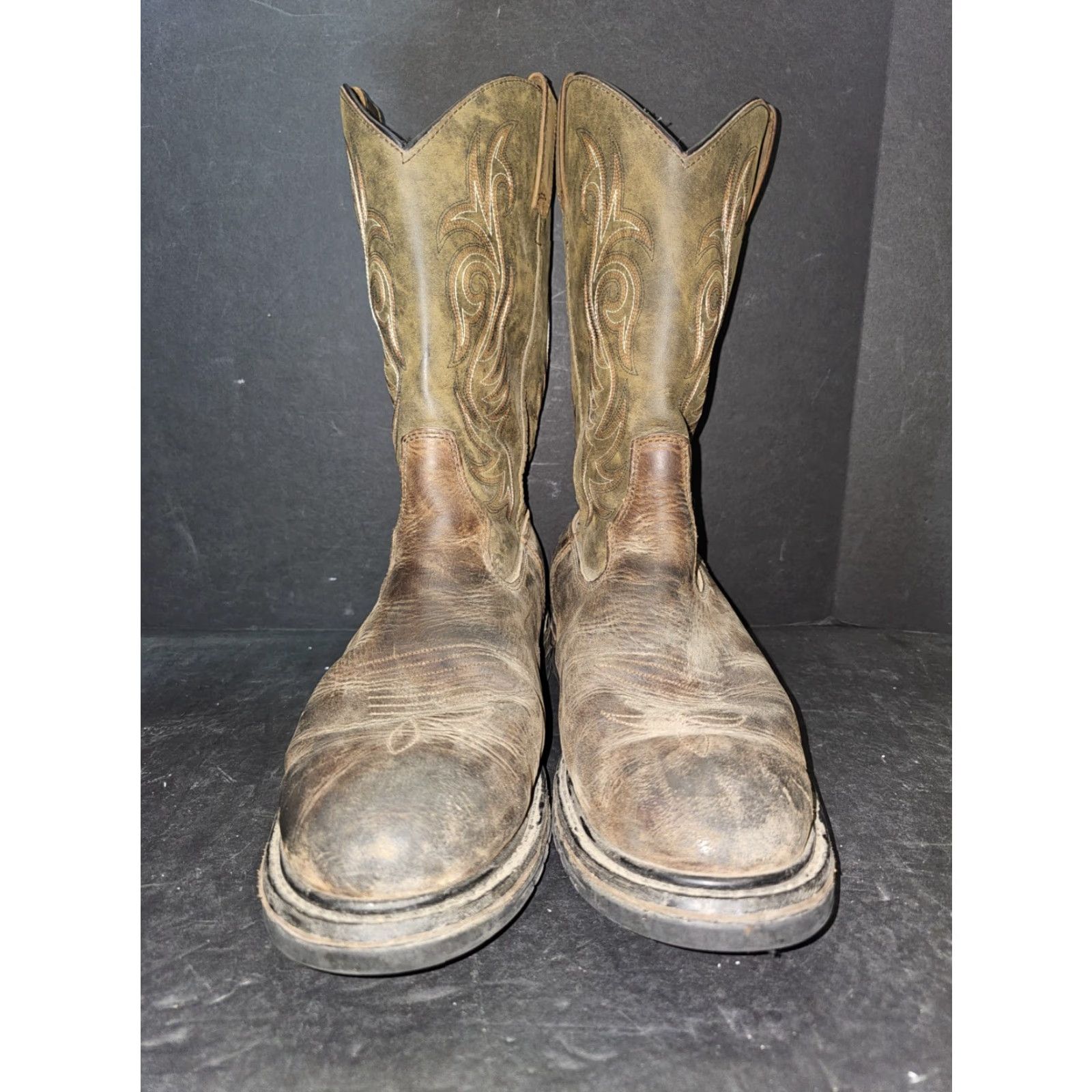 Vintage Laredo Hammer Signature Western Cowboy Waterproof Leather Work Boots Mens Sz 14D Boots Leather Western Workwear Casual Size US 14 / EU 47 - 4 Thumbnail
