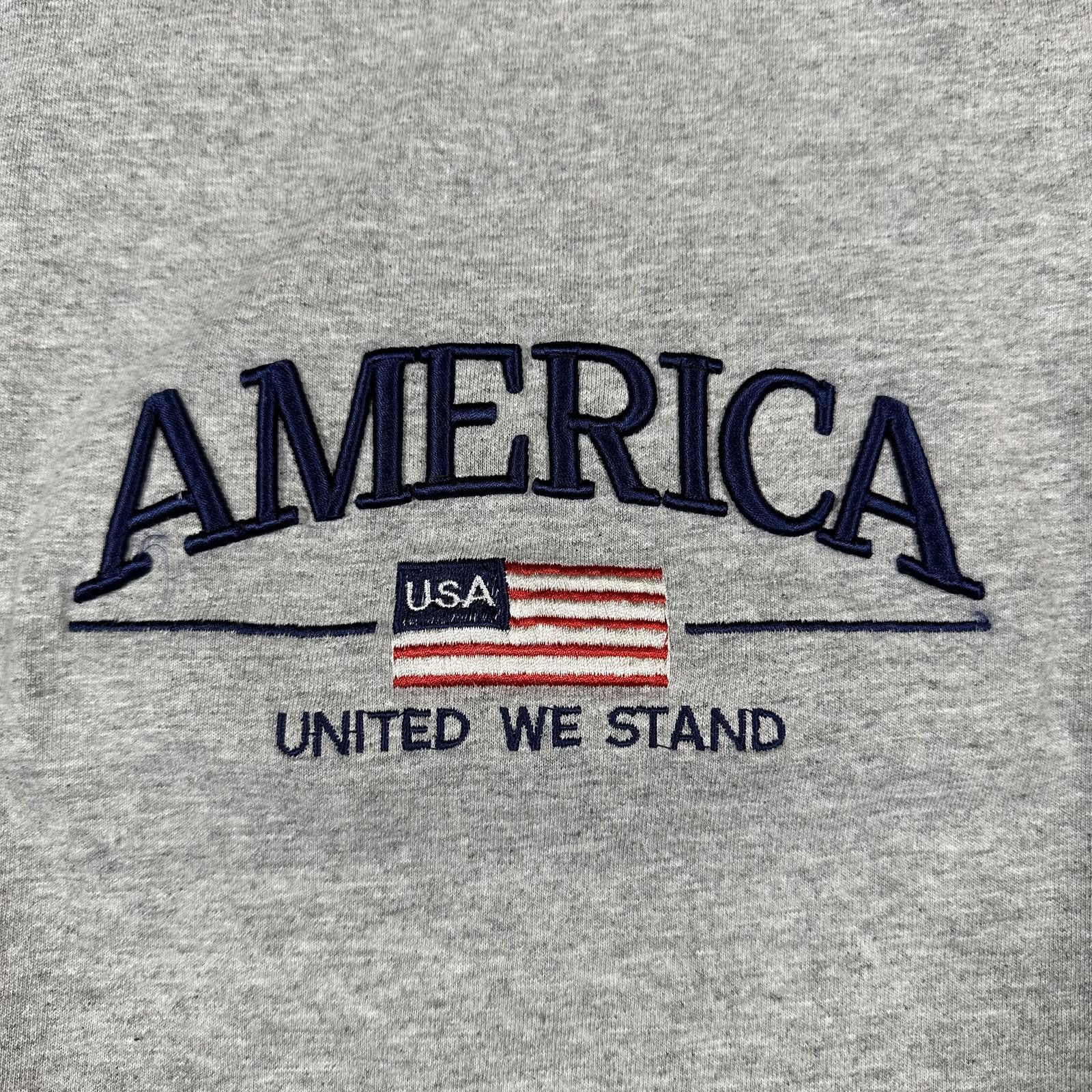 Index Intex Mens T-Shirt Large Gray America United We Stand Embro Size US L / EU 52-54 / 3 - 3 Thumbnail