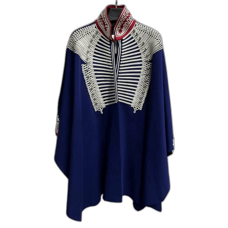 Burberry Burberry Burberry Blue Embroidered Cape Jacket-2507 Size ONE SIZE - 1 Thumbnail