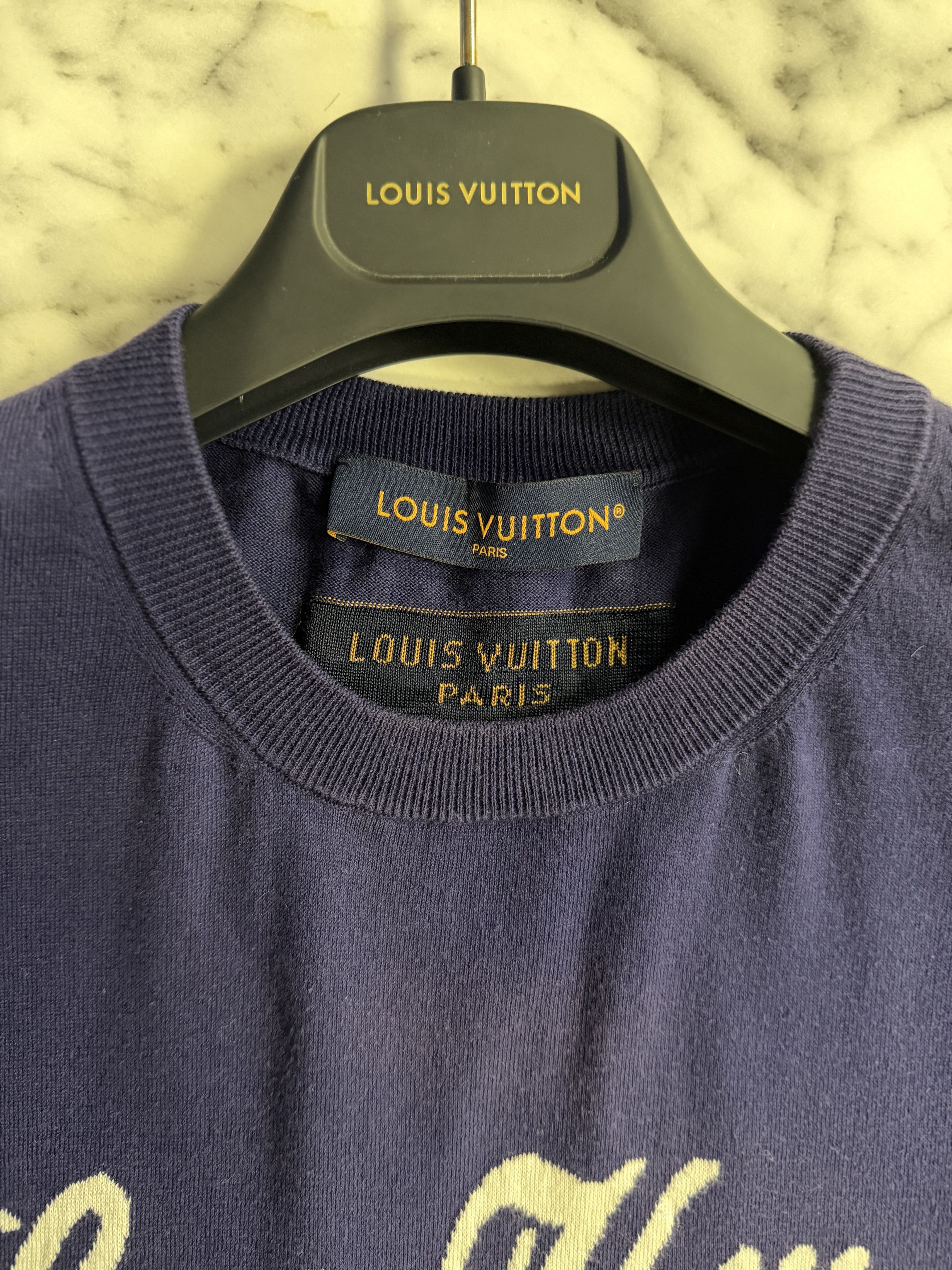 Louis Vuitton Louis Vuitton Logo Knit T-Shirt Size US S / EU 44-46 / 1 - 4 Thumbnail