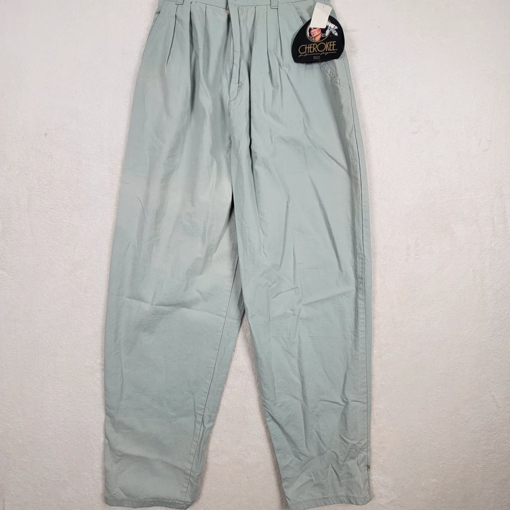 Cherokee VINTAGE Cherokee Women's Pants 90s Pale Green Size 12 Regular Size 34" / US 12 / IT 48 - 2 Thumbnail