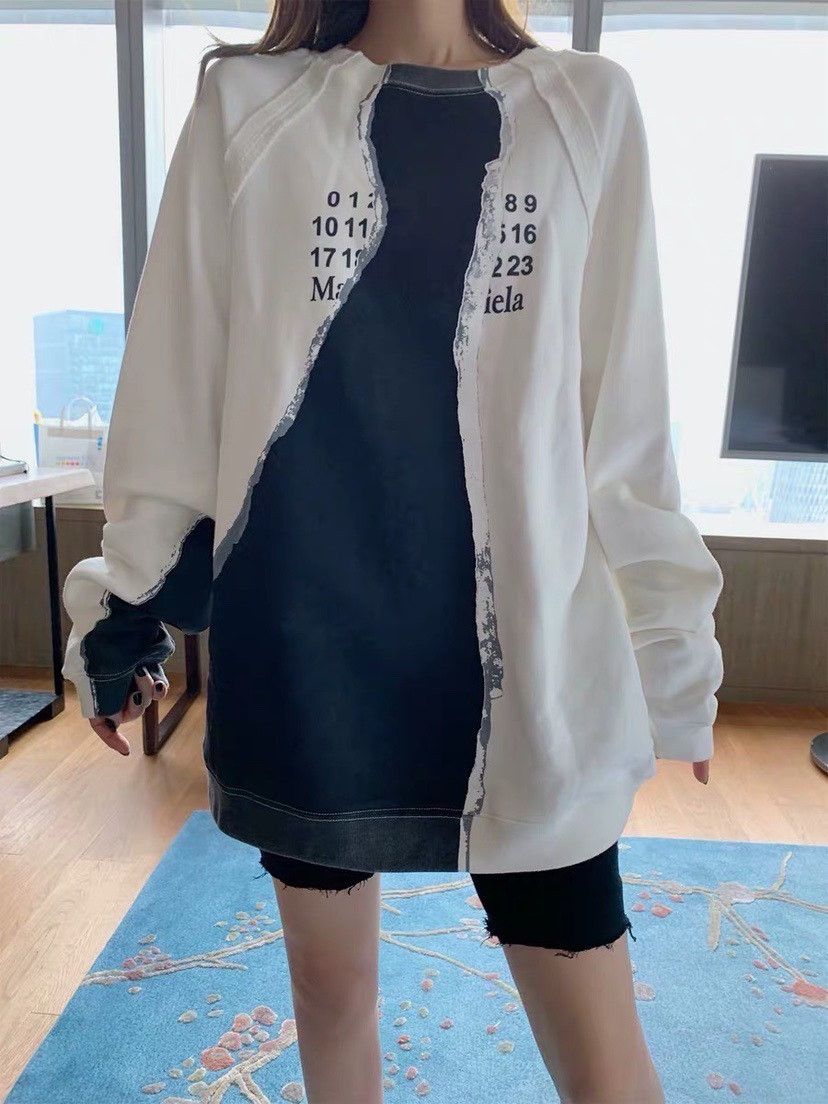 Maison Margiela Maison Margiela Size 50 Splash ink stitching sweatshirt siz Size US M / EU 48-50 / 2 - 6 Thumbnail