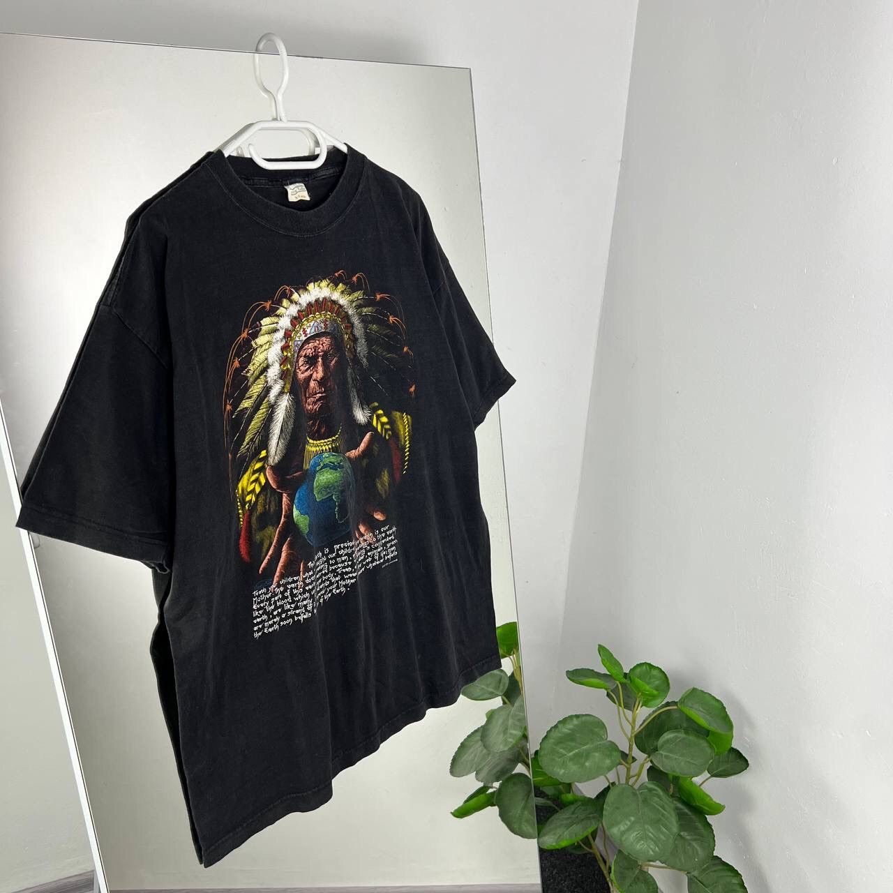 Vintage Very Rare Vintage Aztec Face Indian Tee 90s Size US XL / EU 56 / 4 - 1 Thumbnail
