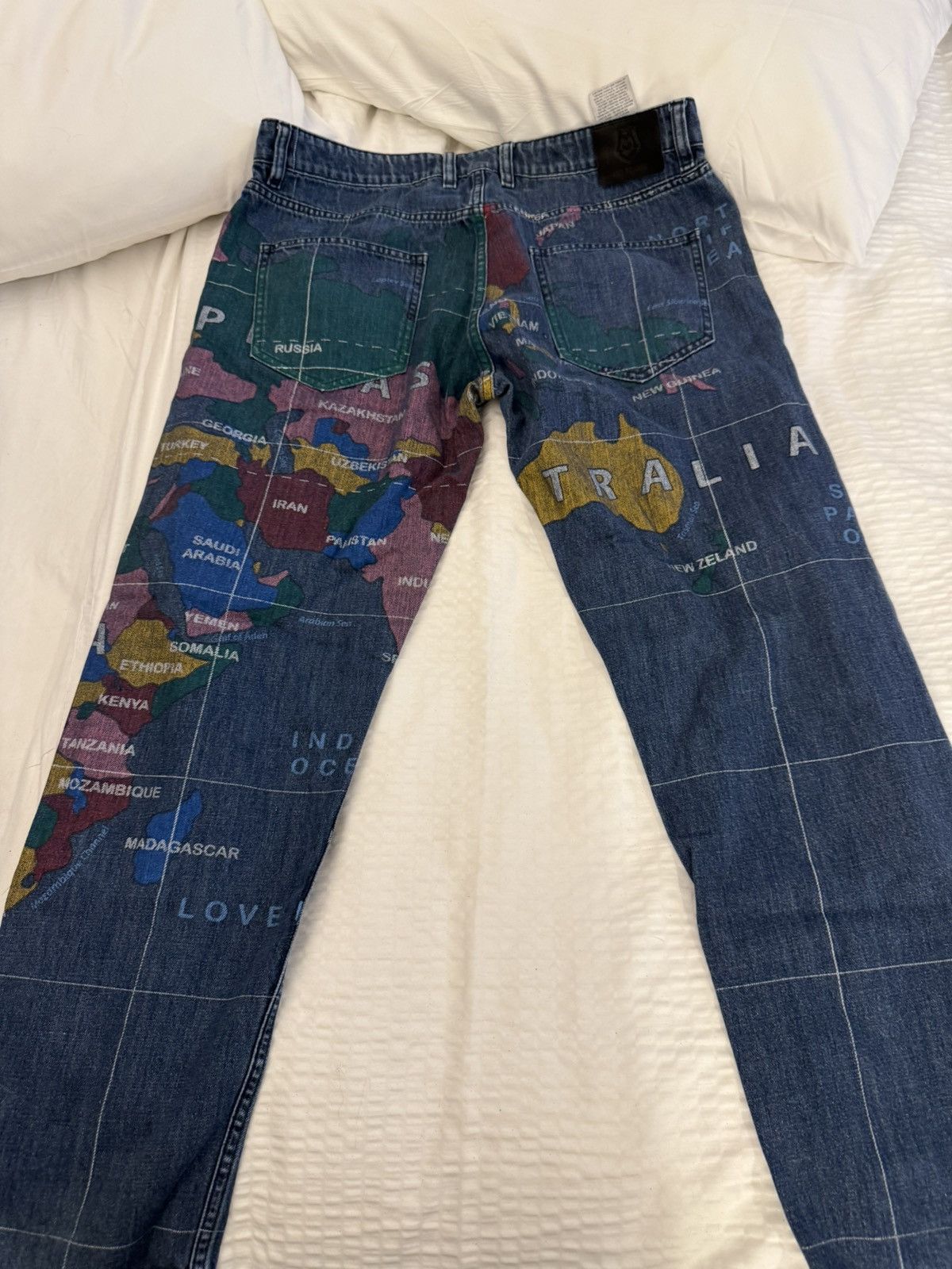 Moschino Love Moschino World Map Denim Size US 34 / EU 50 - 8 Thumbnail