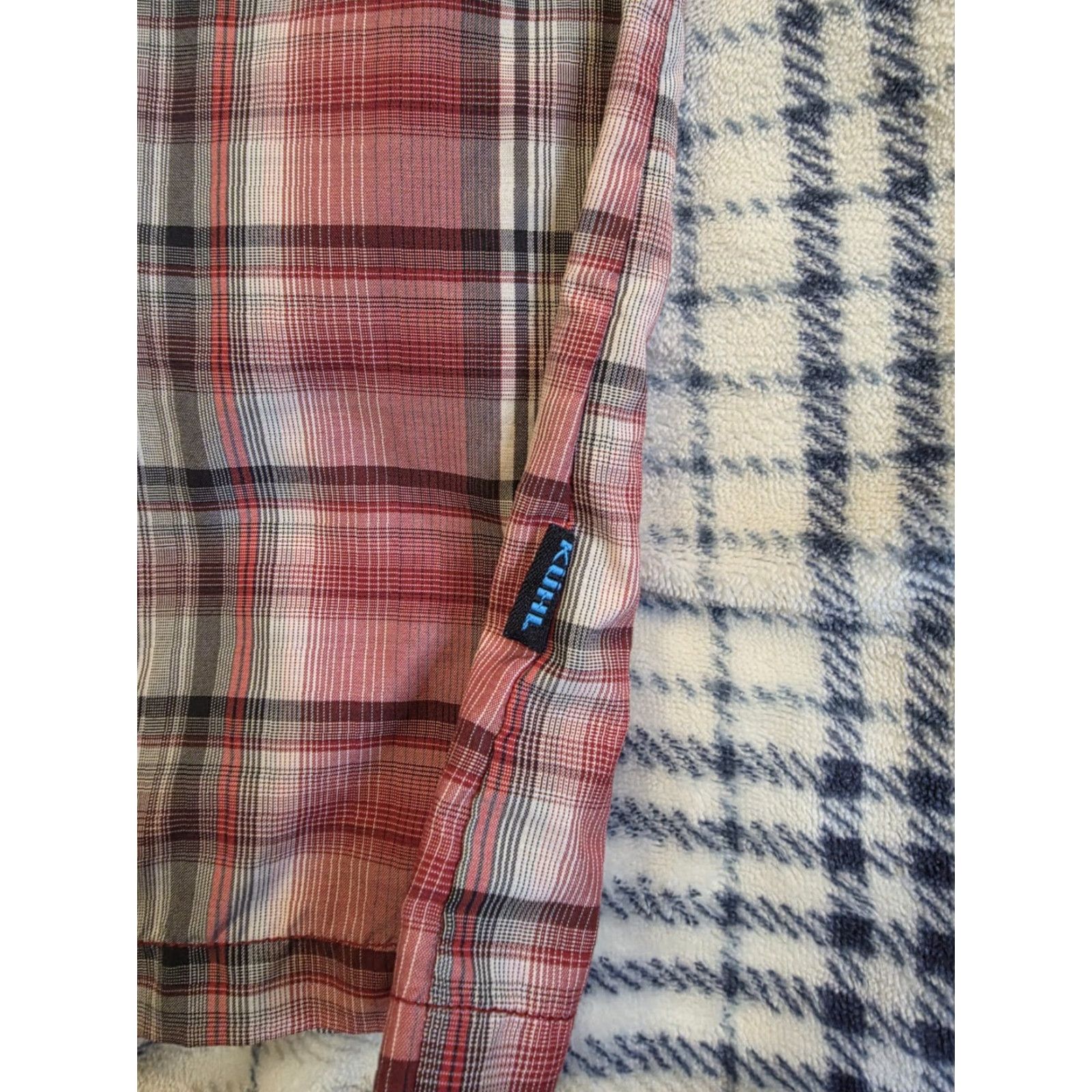 Vintage Kuhl Eluxur Short Sleeve Button Up Shirt Red Plaid Outdoors Hiking Men's XL Shirt Size US XL / EU 56 / 4 - 7 Thumbnail