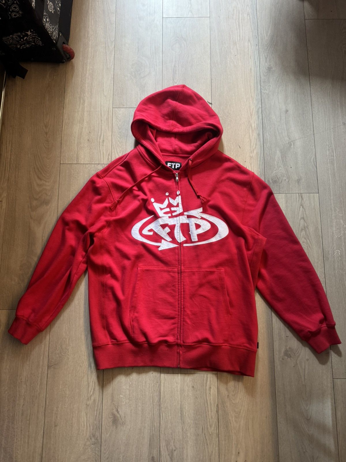 Fuck The Population FTP “Nation” Graffiti Hoodie Red Size US XL / EU 56 / 4 - 1 Thumbnail