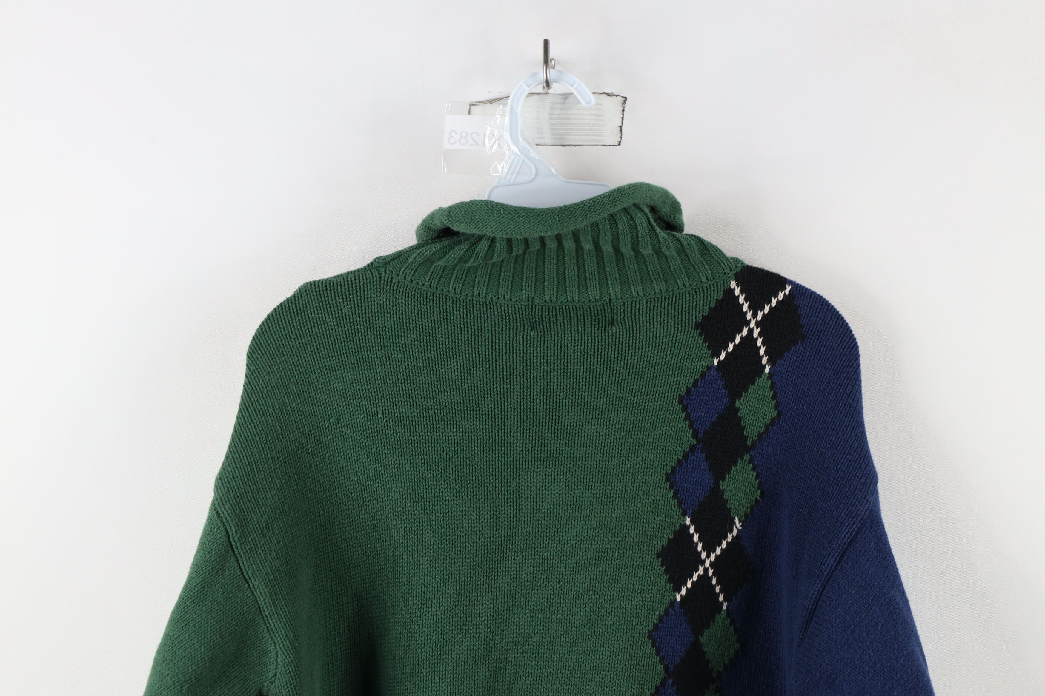 Vintage Vintage 90s Streetwear Marled Knit Turtleneck Sweater Size L / US 10 / IT 46 - 12 Thumbnail