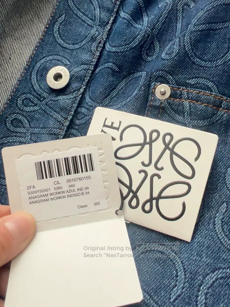 Loewe LOEWE size 34 Contrast Leather Patchwork Jacquard Denim Jac Size US XS / EU 42 / 0 - 7 Thumbnail