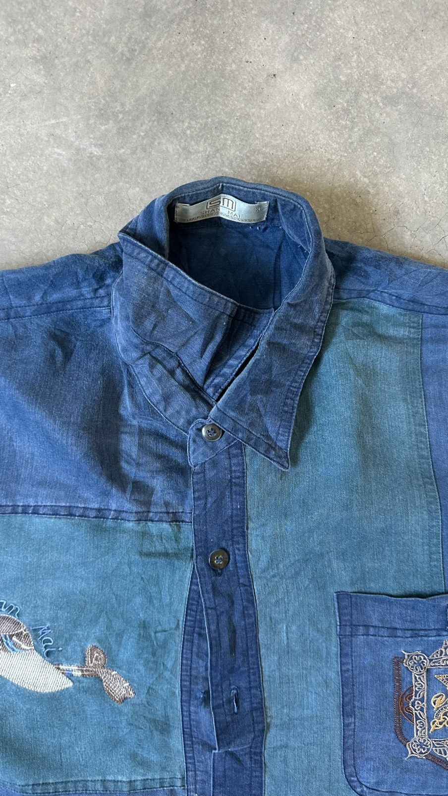 Other VINTAGE SHAN MAI PATCHWORK LINEN BUTTON DOWN Size US XL / EU 56 / 4 - 6 Thumbnail