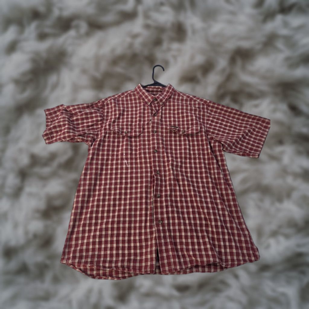 Vintage VINTAGE RedHead Button-Down Shirt Mens XL Short Sleeve Red Plaid Pockets READ Size US XL / EU 56 / 4 - 1 Thumbnail