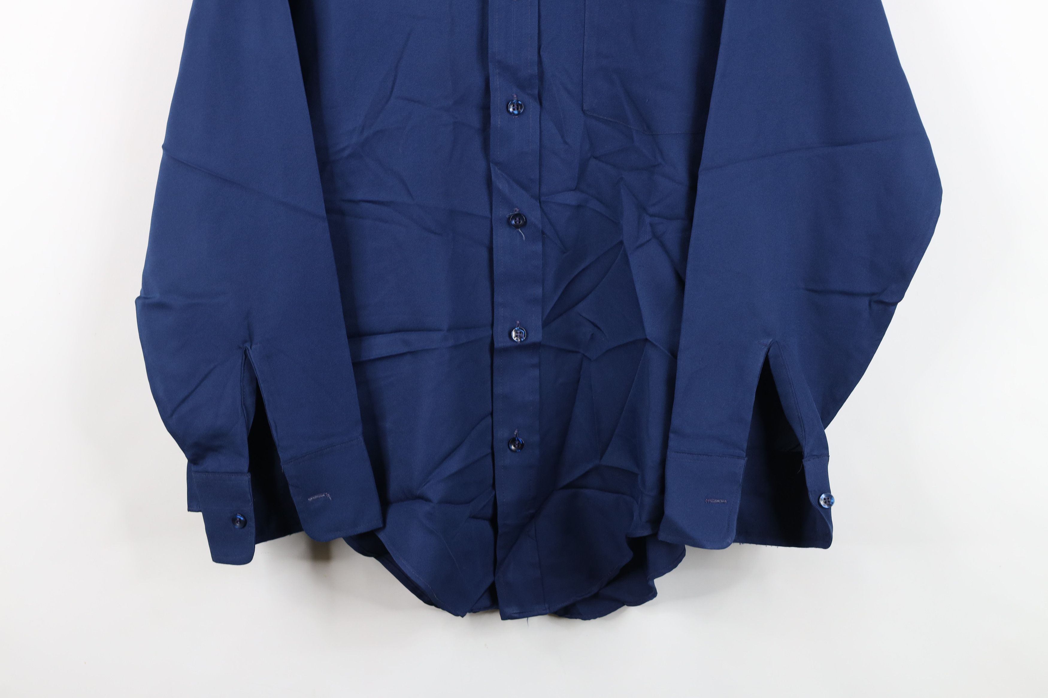 Vintage Vintage 70s Streetwear Knit Collared Button Shirt Blue Size US M / EU 48-50 / 2 - 3 Thumbnail