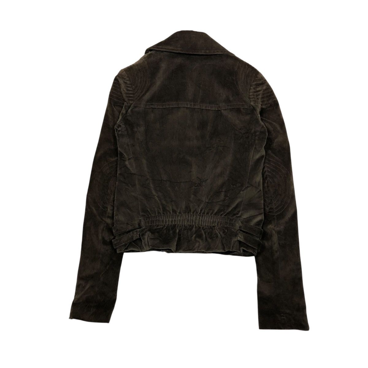 Haider Ackermann 🔥RICH BROWN CROPPED CHORE BIKER JACKET DOUBLE COLLAR Size US S / EU 44-46 / 1 - 3 Thumbnail