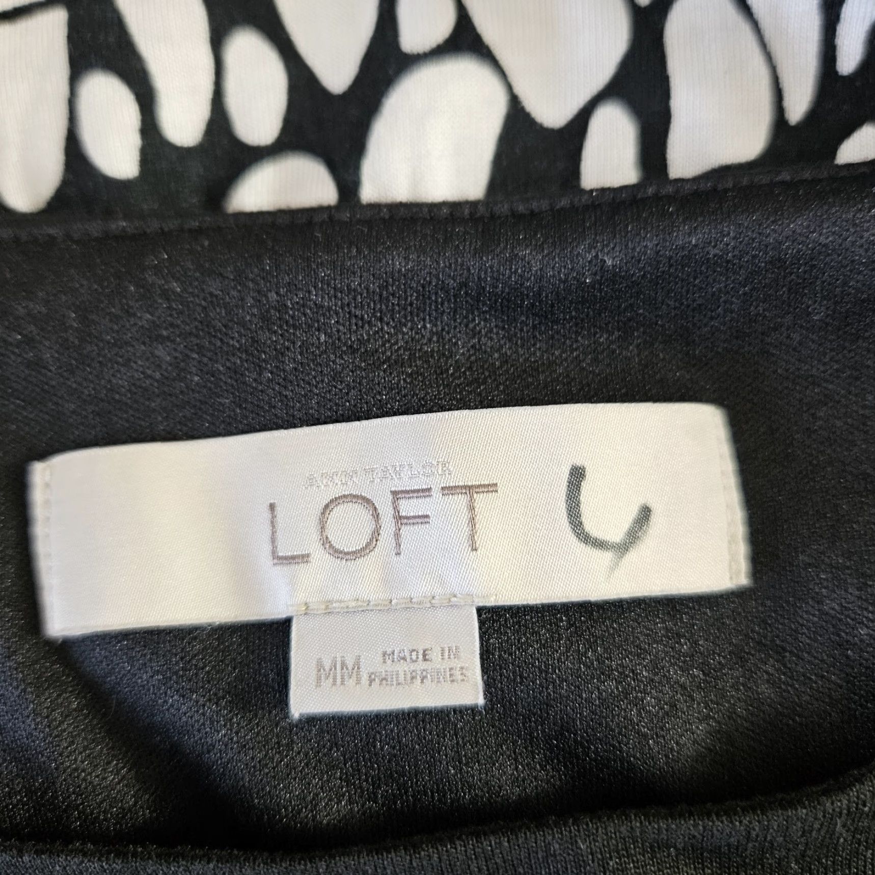 Loft VINTAGE? Ann Taylor LOFT Womens Dress MM Black Sleeveless Rayon Blend Shift 34.5" Length Maternity Size M Womens Size M / US 6-8 / IT 42-44 - 5 Thumbnail