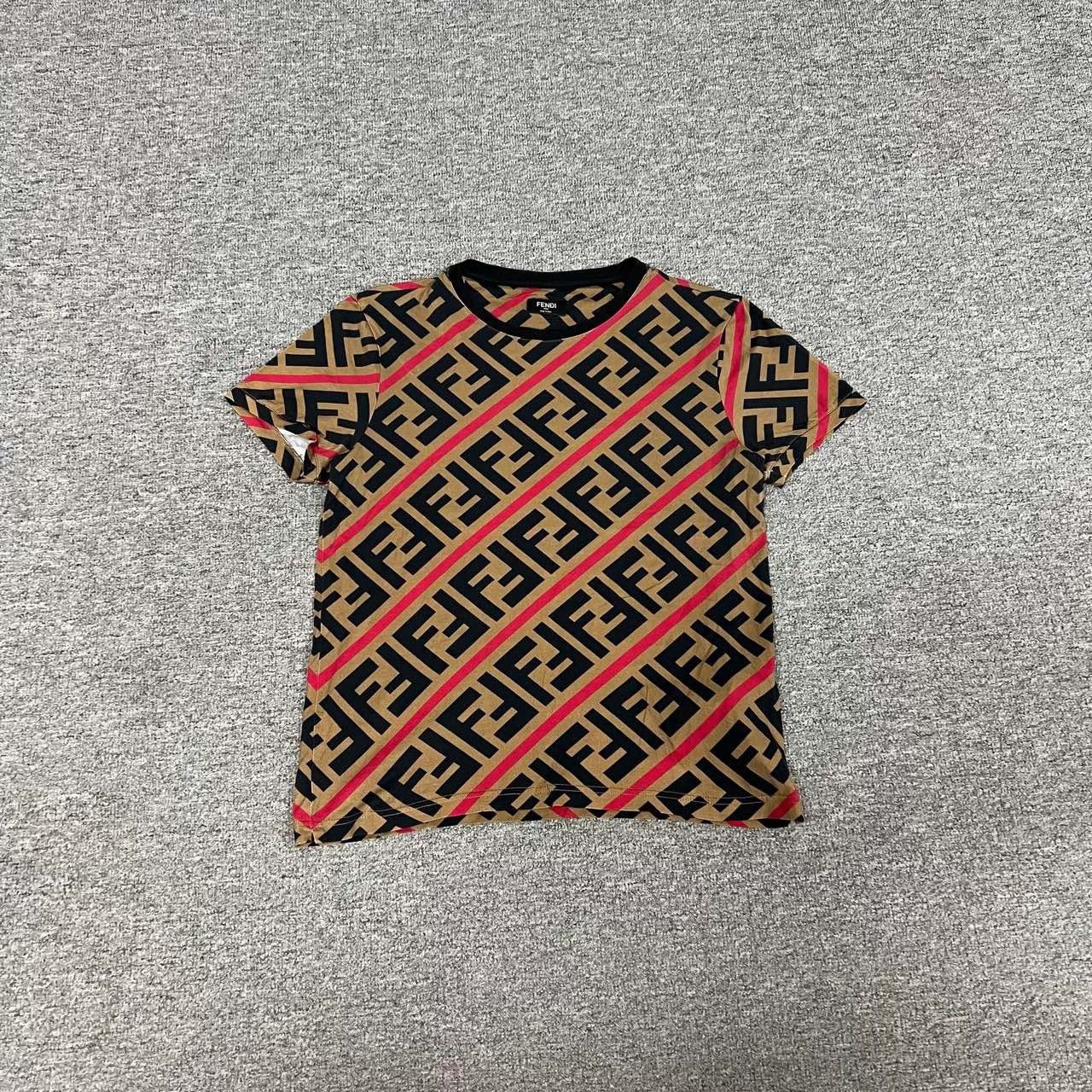 Fendi Fendi Double F Monogram Short-Sleeve T-Shirt Size XS / US 0-2 / IT 36-38 - 1 Thumbnail
