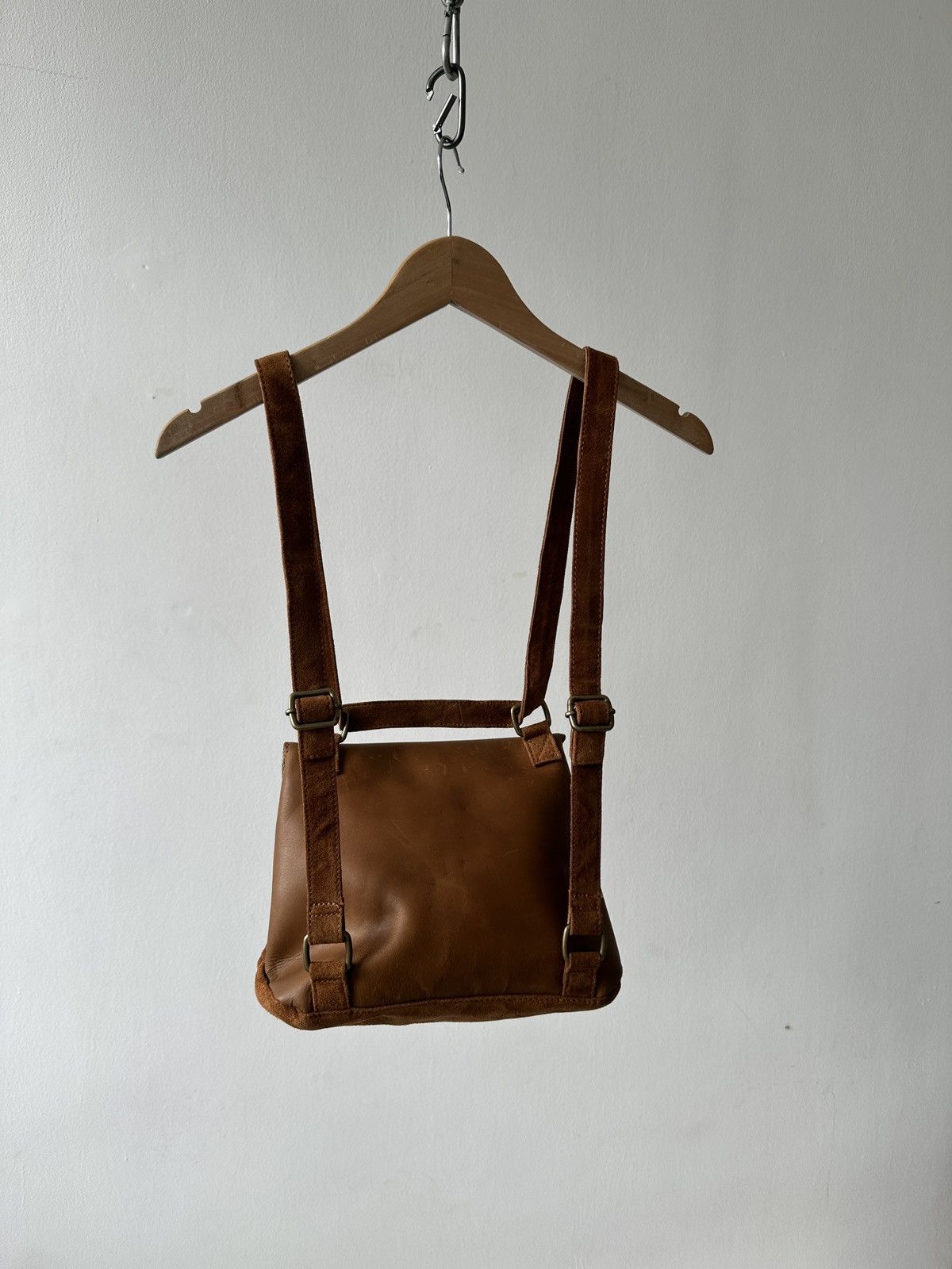 Japanese Brand × Vintage Brown leather shoulder bag backpack with a boho vibe Size ONE SIZE - 6 Thumbnail