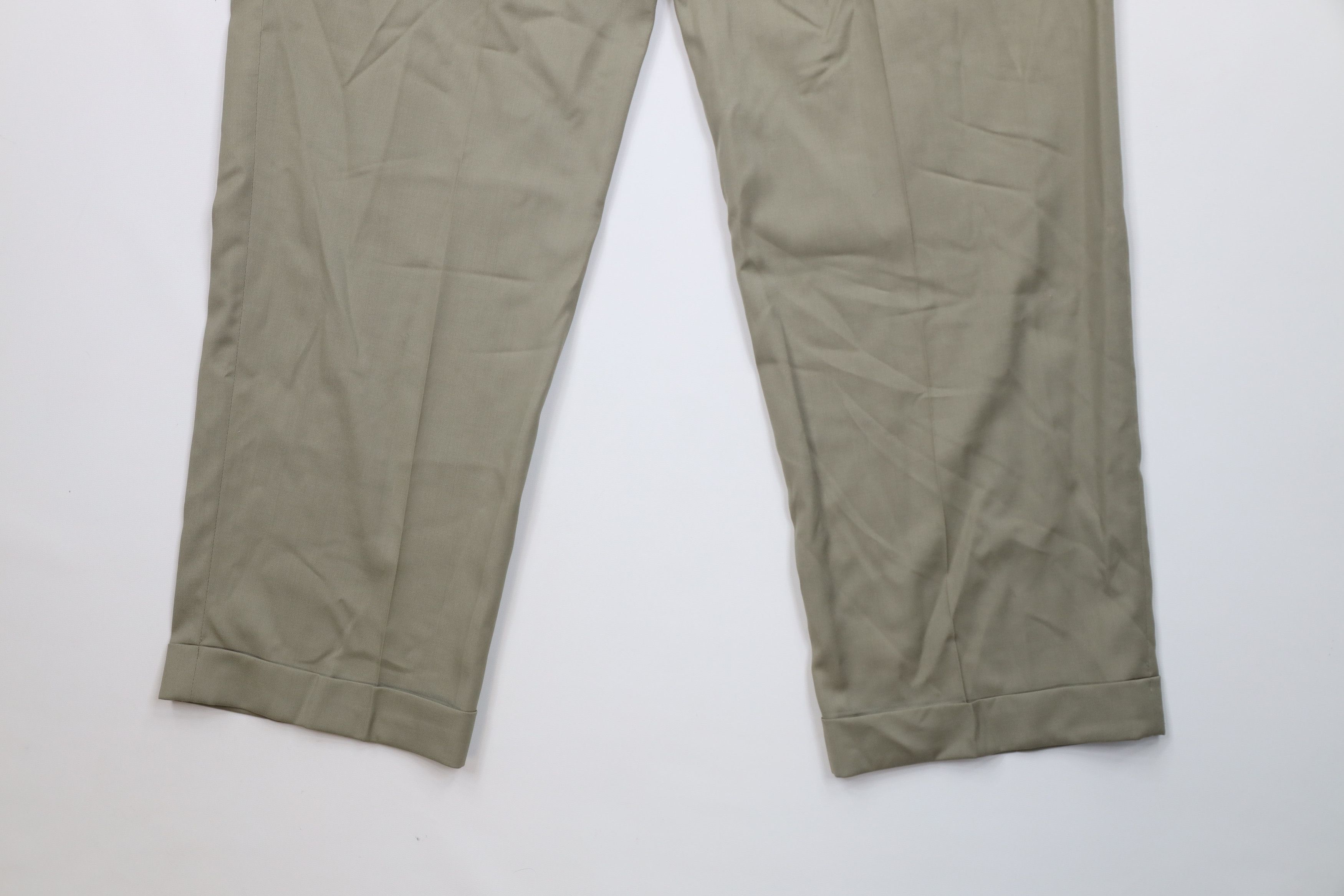 Vintage Vintage 90s Streetwear Cuffed Wide Leg Chino Pants Beige Size US 36 / EU 52 - 14 Thumbnail