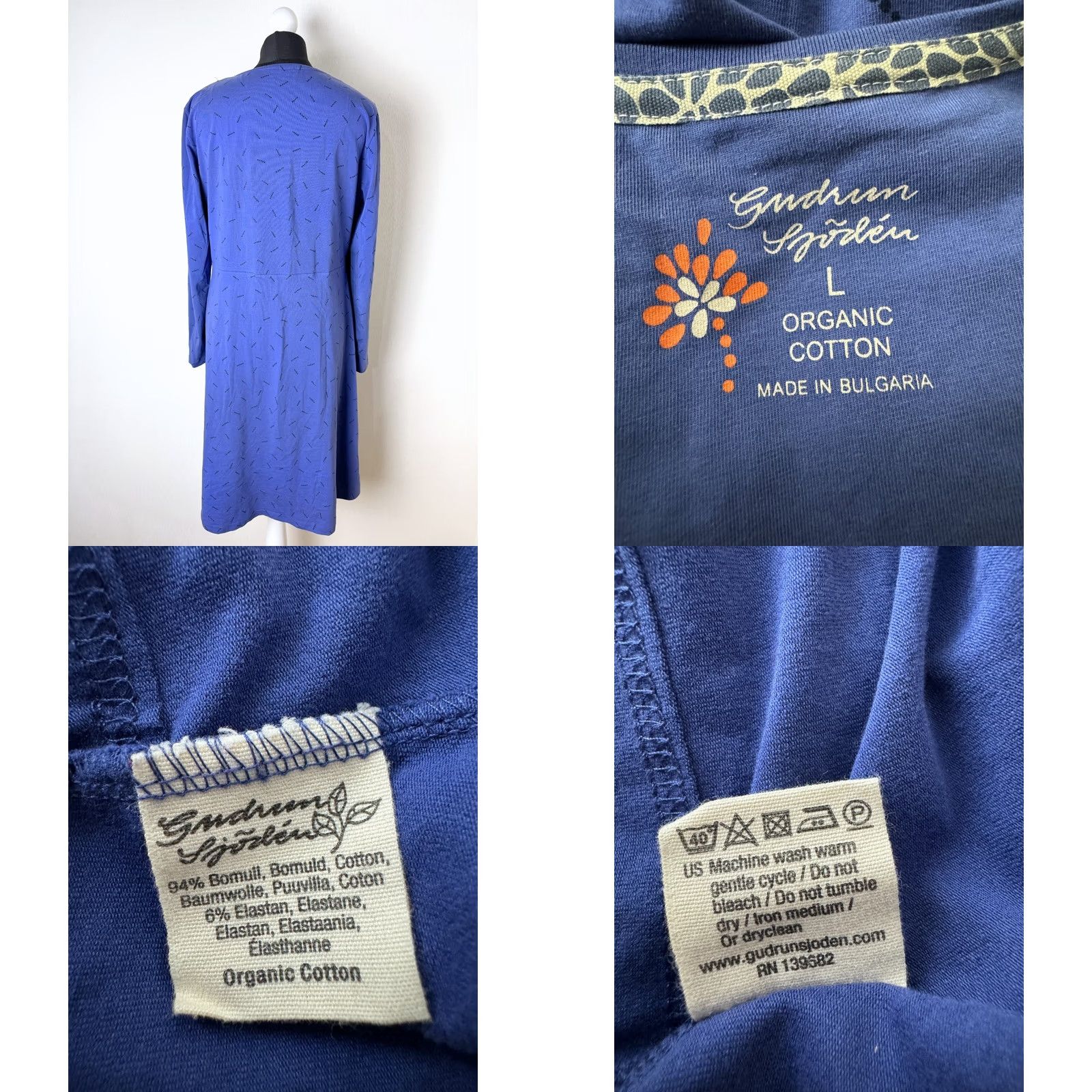Vintage Gudrun Sjoden womens blue dress L Size L / US 10 / IT 46 - 8 Thumbnail