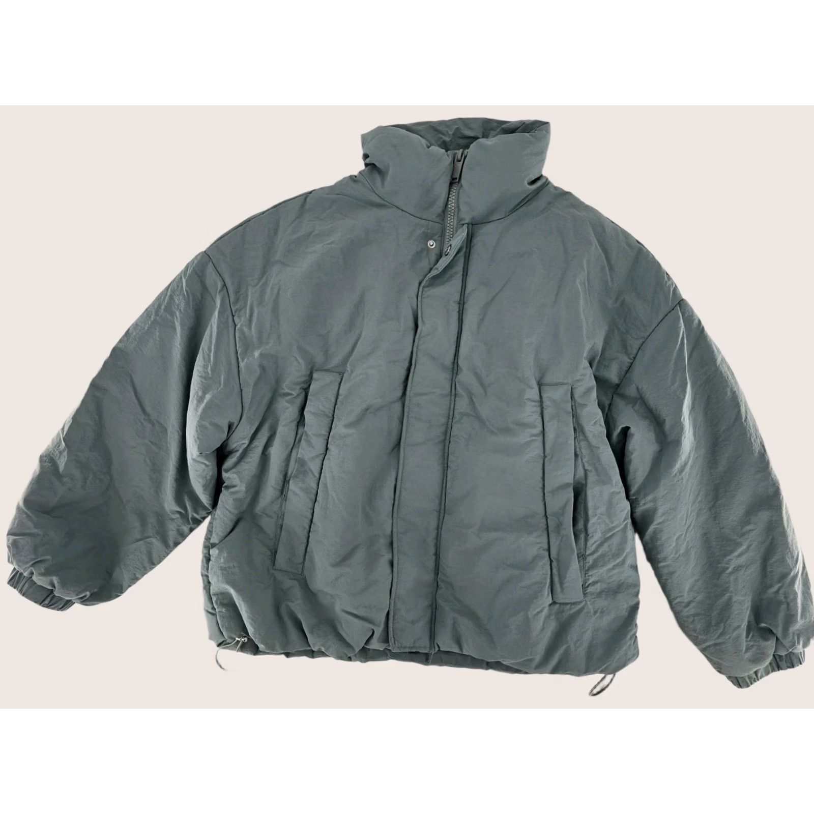 Boohoo Boohoo Man Windbreaker Jacket Puffer Zip Up Turquoise Blue Small Mens Size US S / EU 44-46 / 1 - 1 Thumbnail